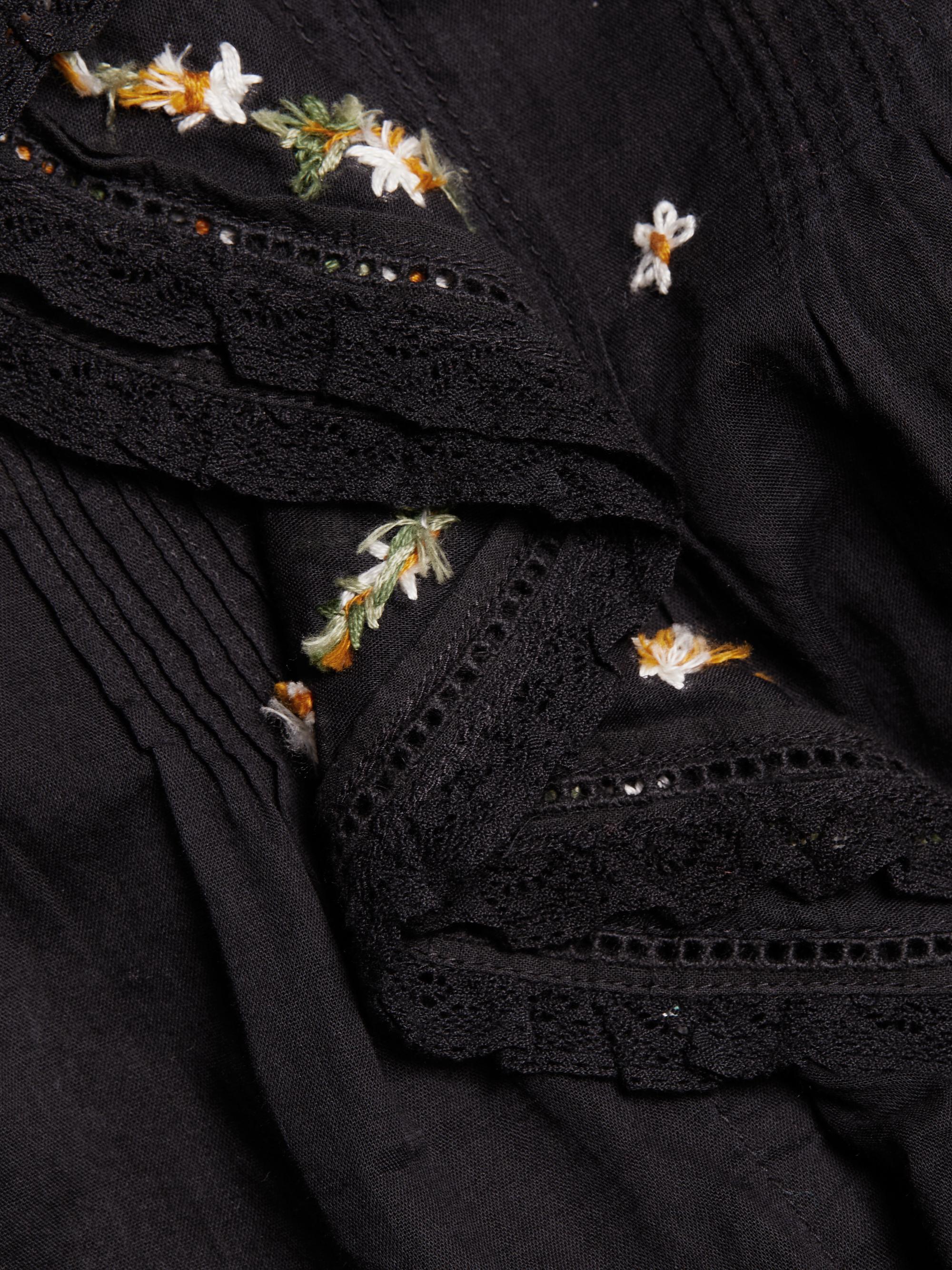 DÔEN Hettie Floral Pin-Tucked Cotton Top | Saks Fifth Avenue