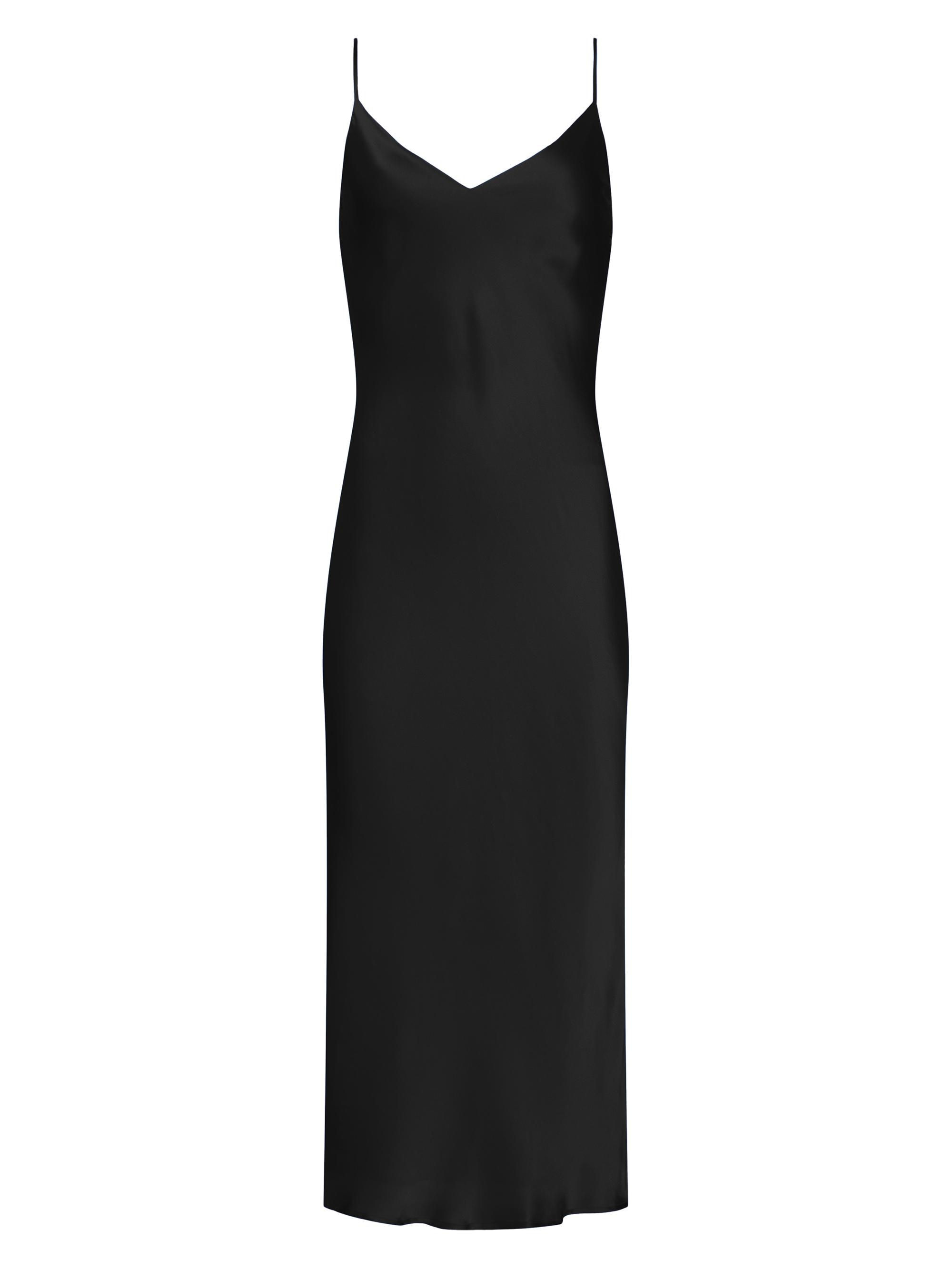 L'AGENCE Women's Seridine Midi Slip Dress - Black
