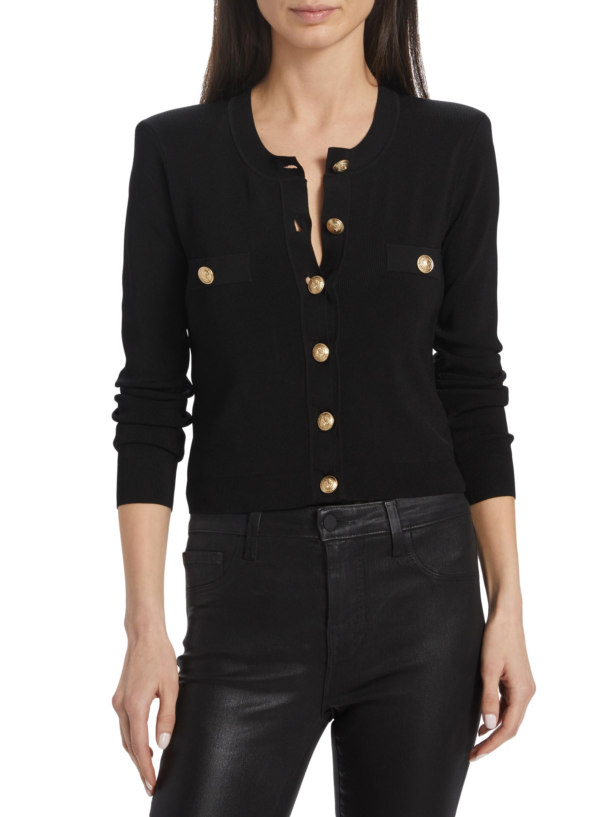 L'AGENCE Toulouse Crop Cardigan | Saks Fifth Avenue