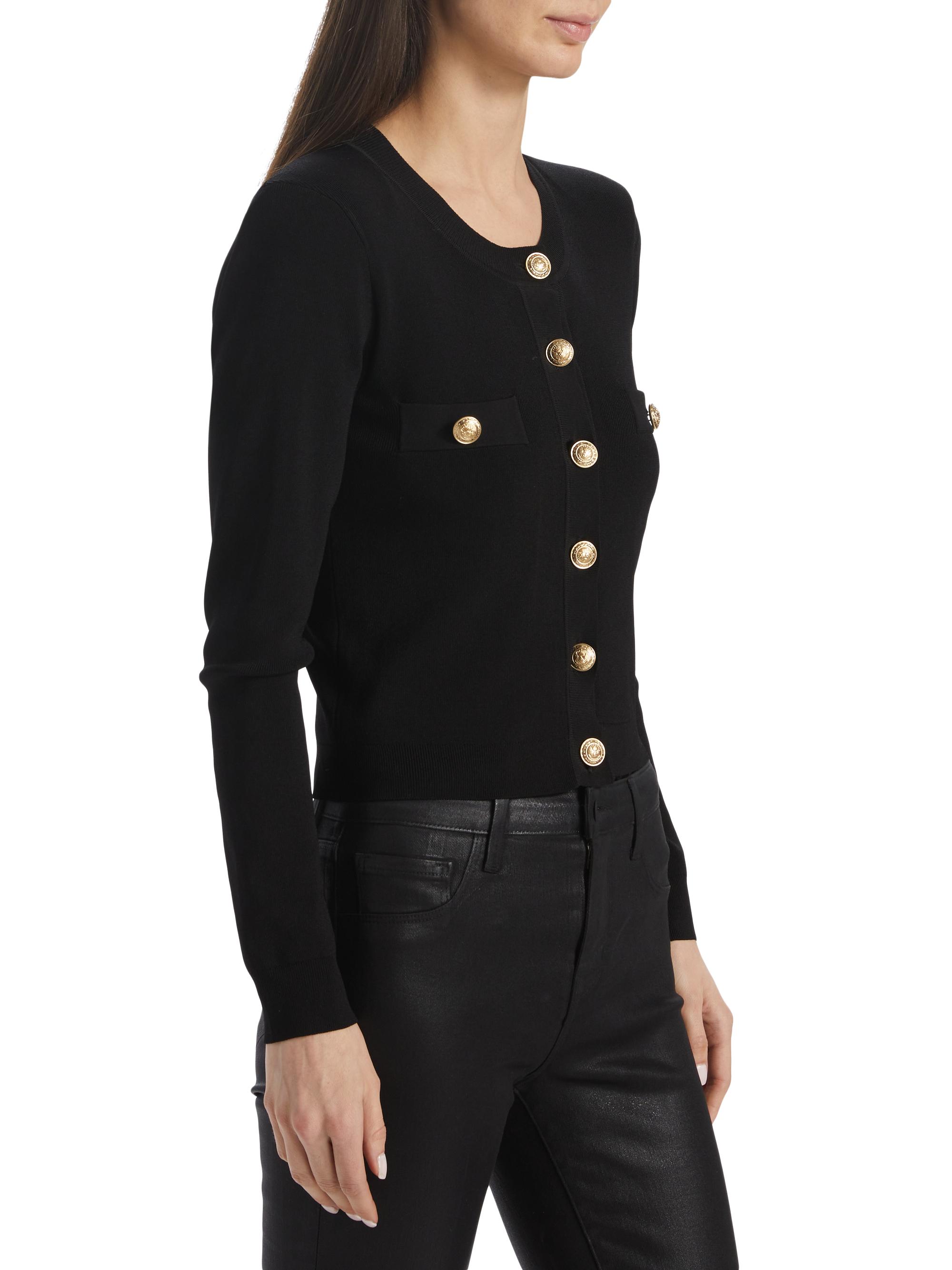 L'AGENCE Toulouse Crop Cardigan | Saks Fifth Avenue