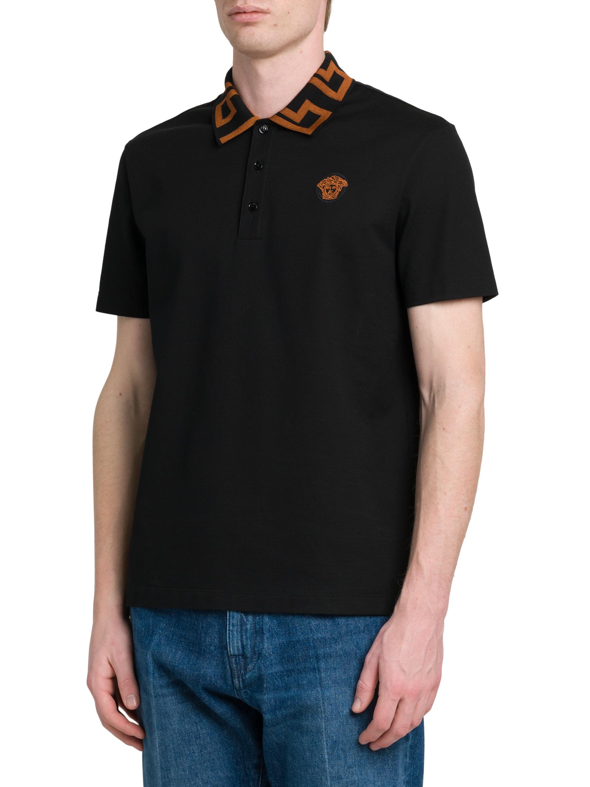 versace greca collar polo shirt