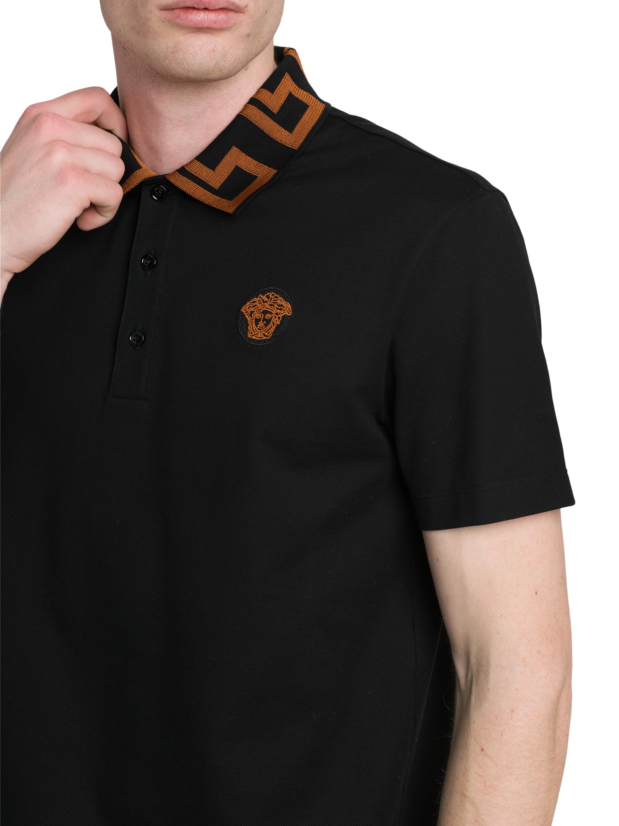 Versace Gray Greca Polo