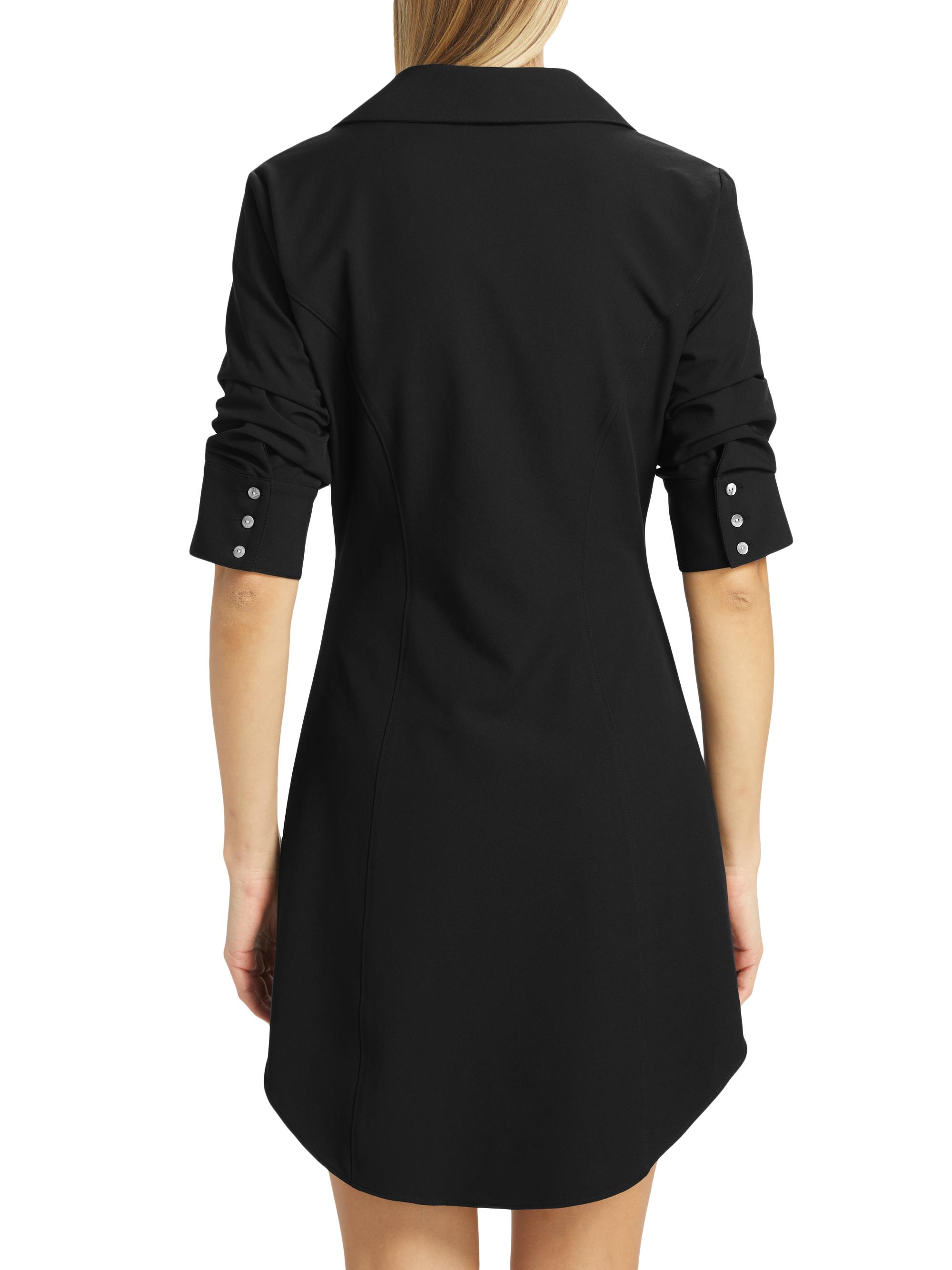 Cinq à Sept Elina Gathered Mini-Shirtdress | Saks Fifth Avenue