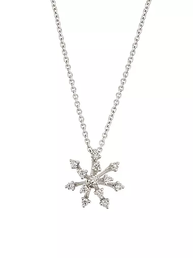 Luminus 18K White Gold & 0.18 TCW Diamond Pendant Necklace