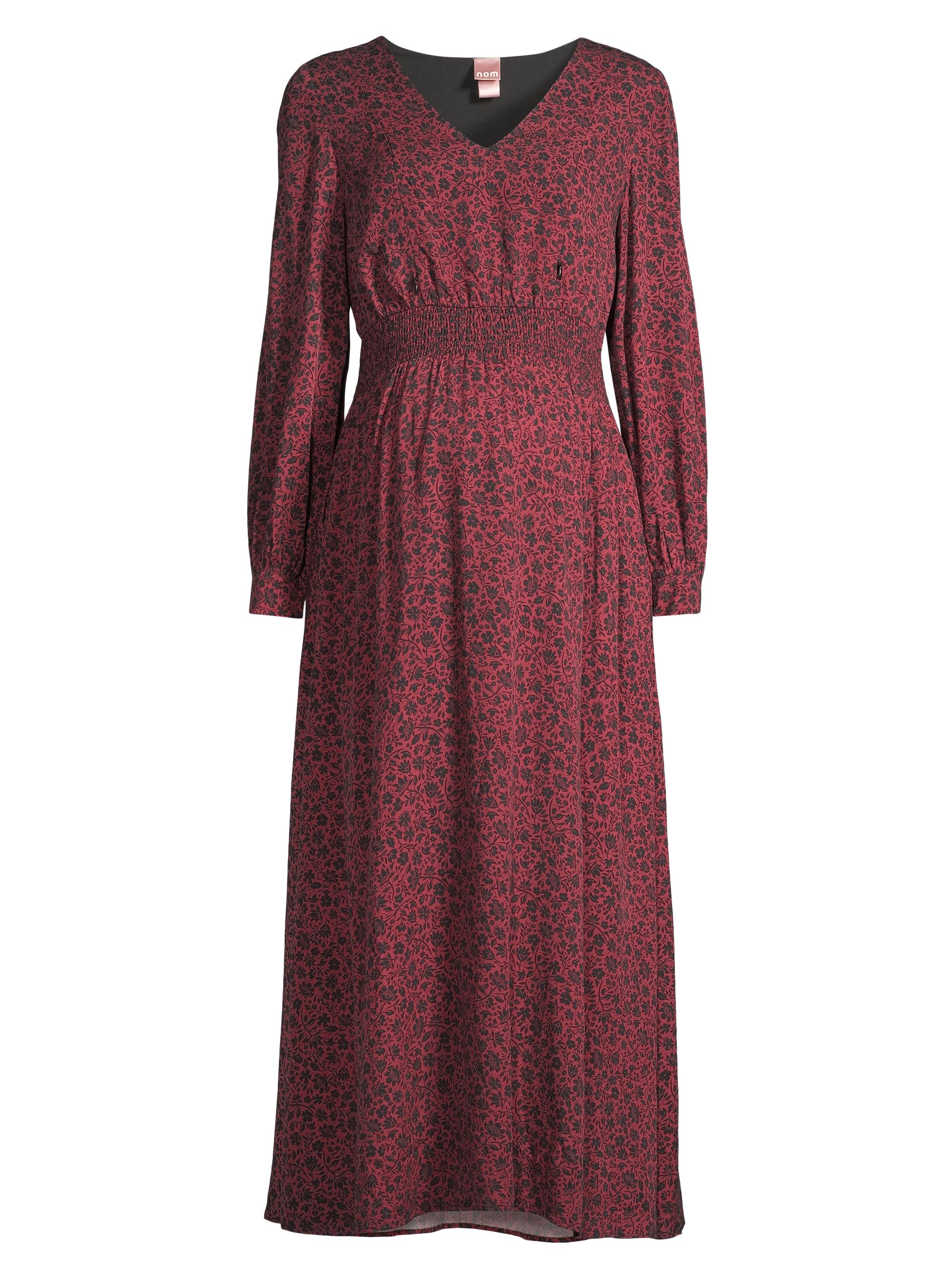 Nom Maternity Women's Leila Floral Midi-Dress - Black Floral