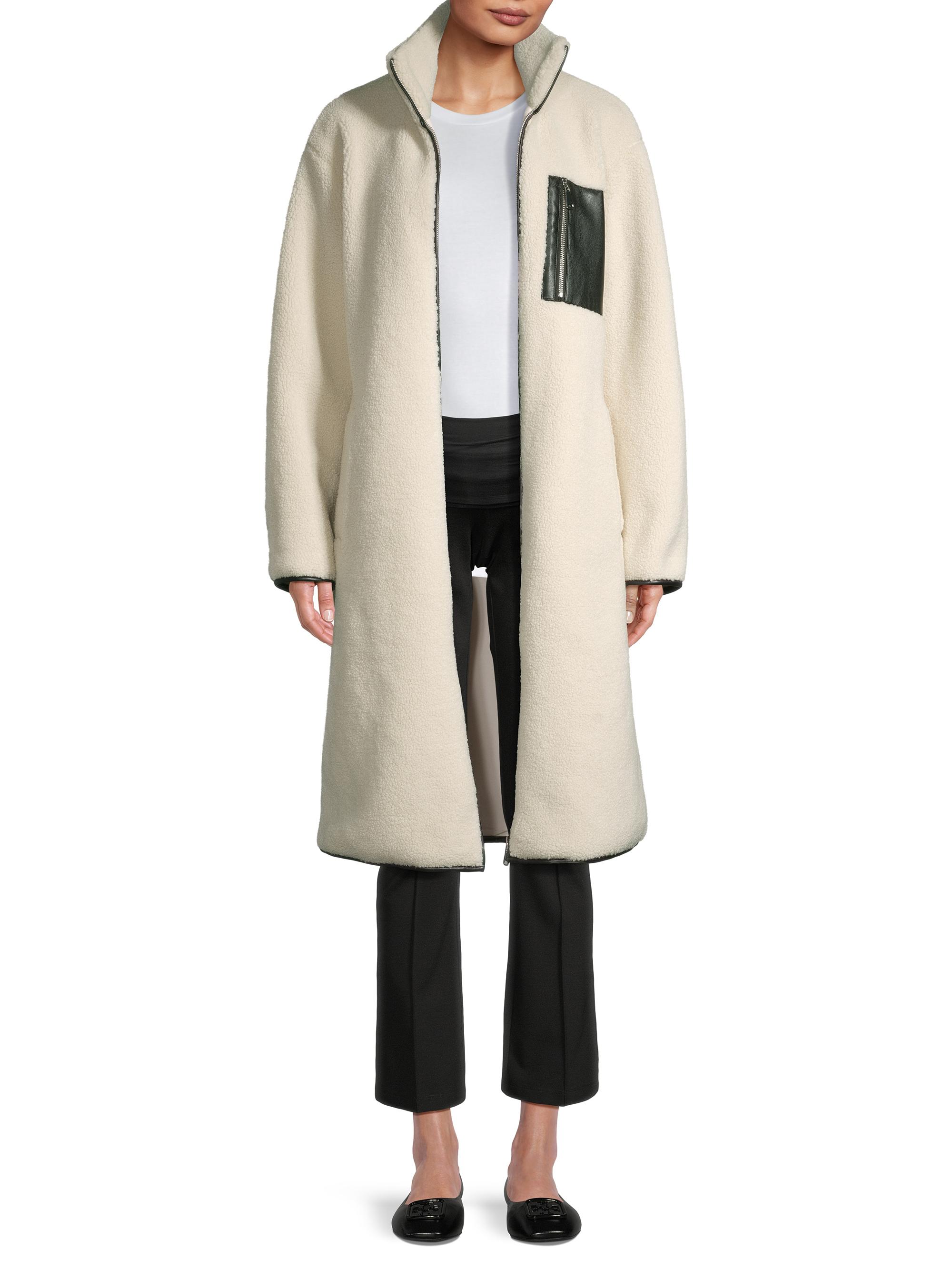 Nom Maternity Teddi Faux Leather-Trim Coat Saks Fifth Avenue