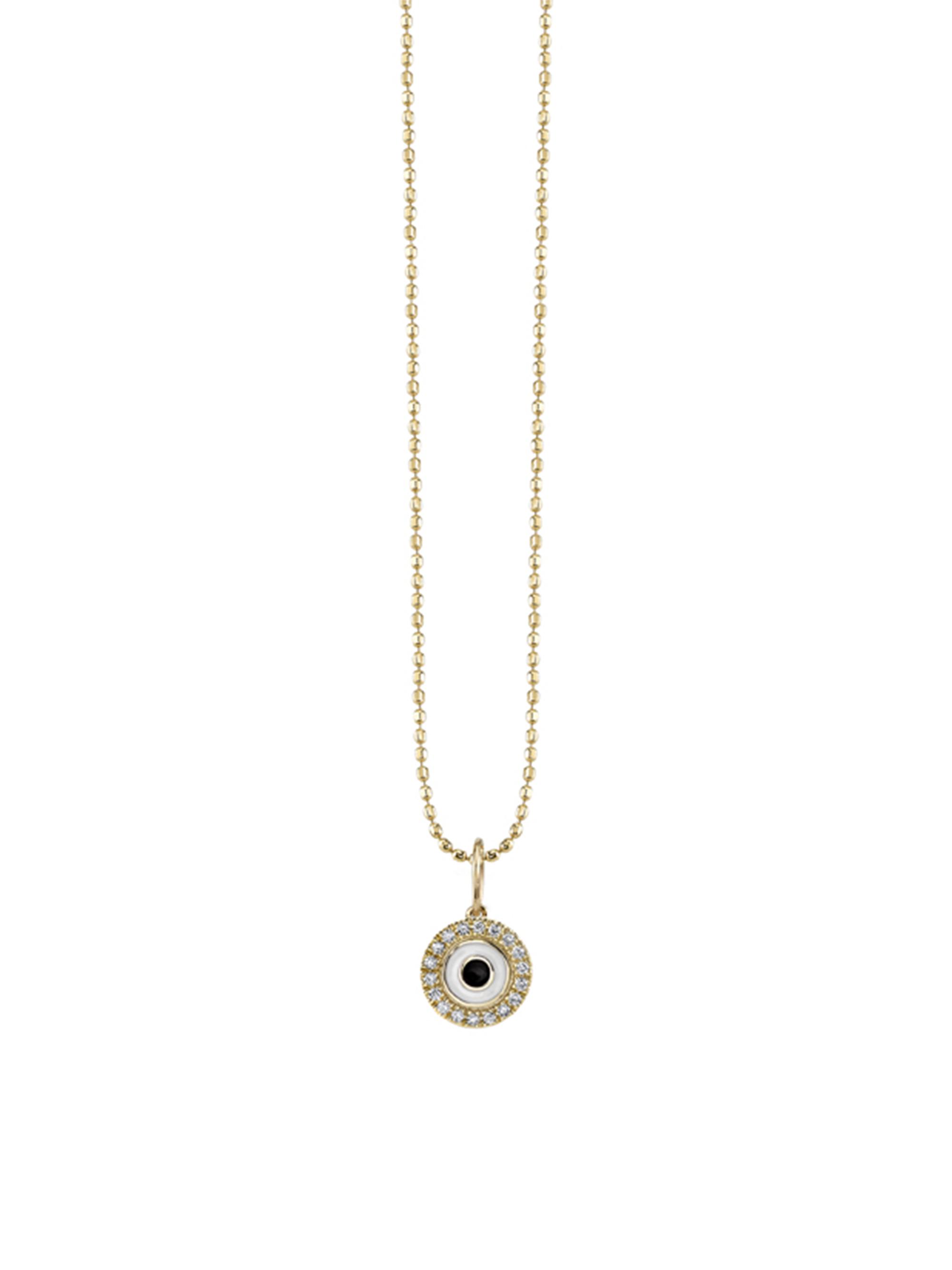 Sydney Evan Women's 14K Yellow Gold, 0.06 TCW Diamond & Enamel Evil Eye Pendant Necklace - Gold