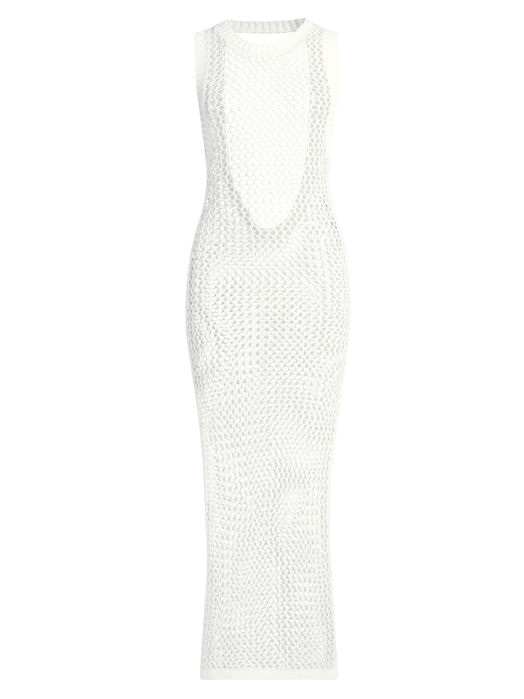 Beach Riot Women's Holly Net Cover-Up Midi-Dress - White