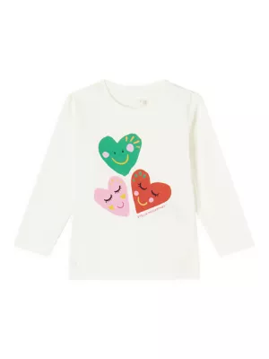Stella McCartney Kids bee-print cotton sweatshirt - White