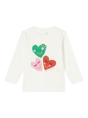 Stella McCartney Kids bee-print cotton sweatshirt - White