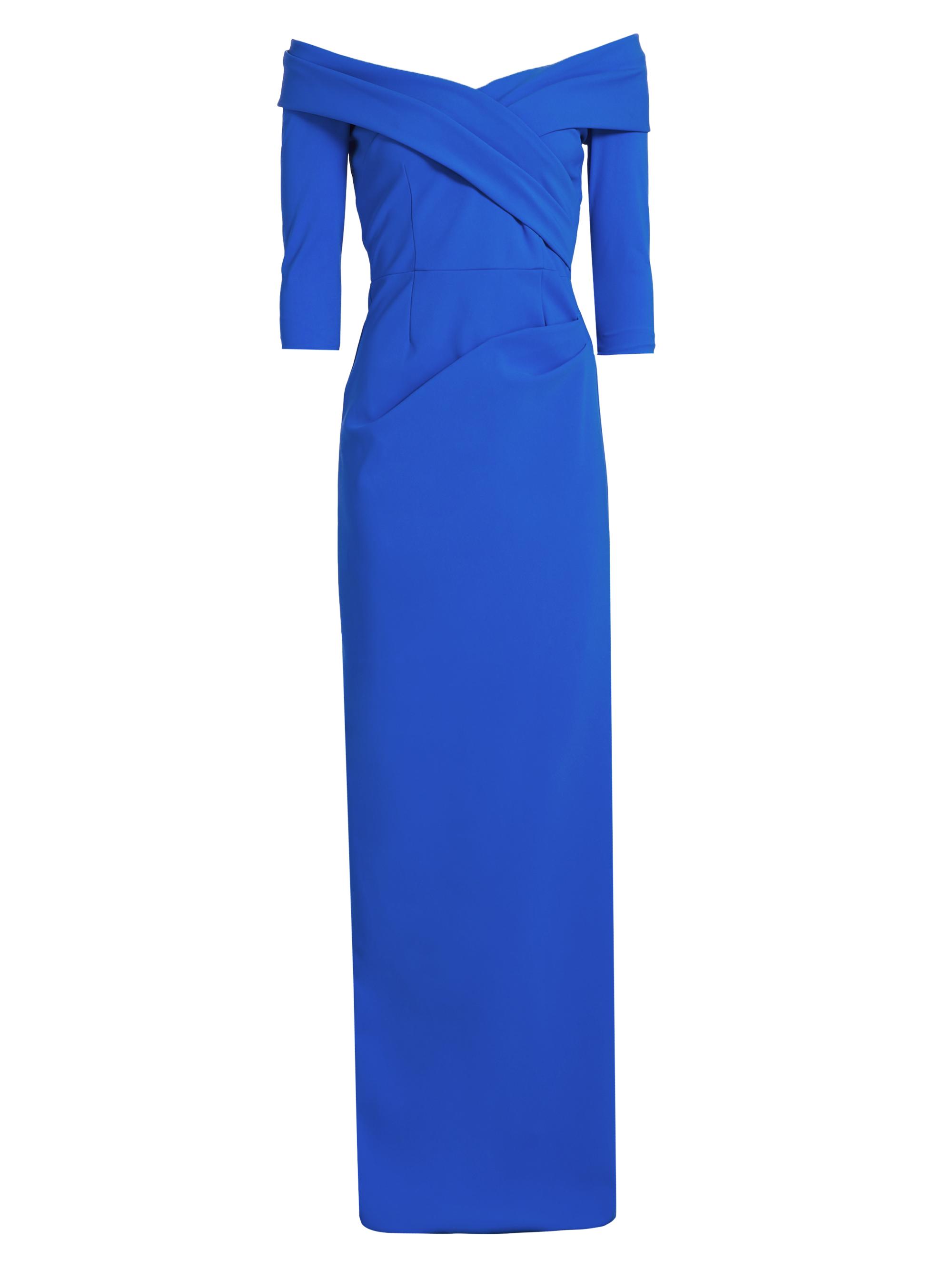 Teri Jon by Rickie Freeman Women's Off-The-Shoulder Gown - Cobalt