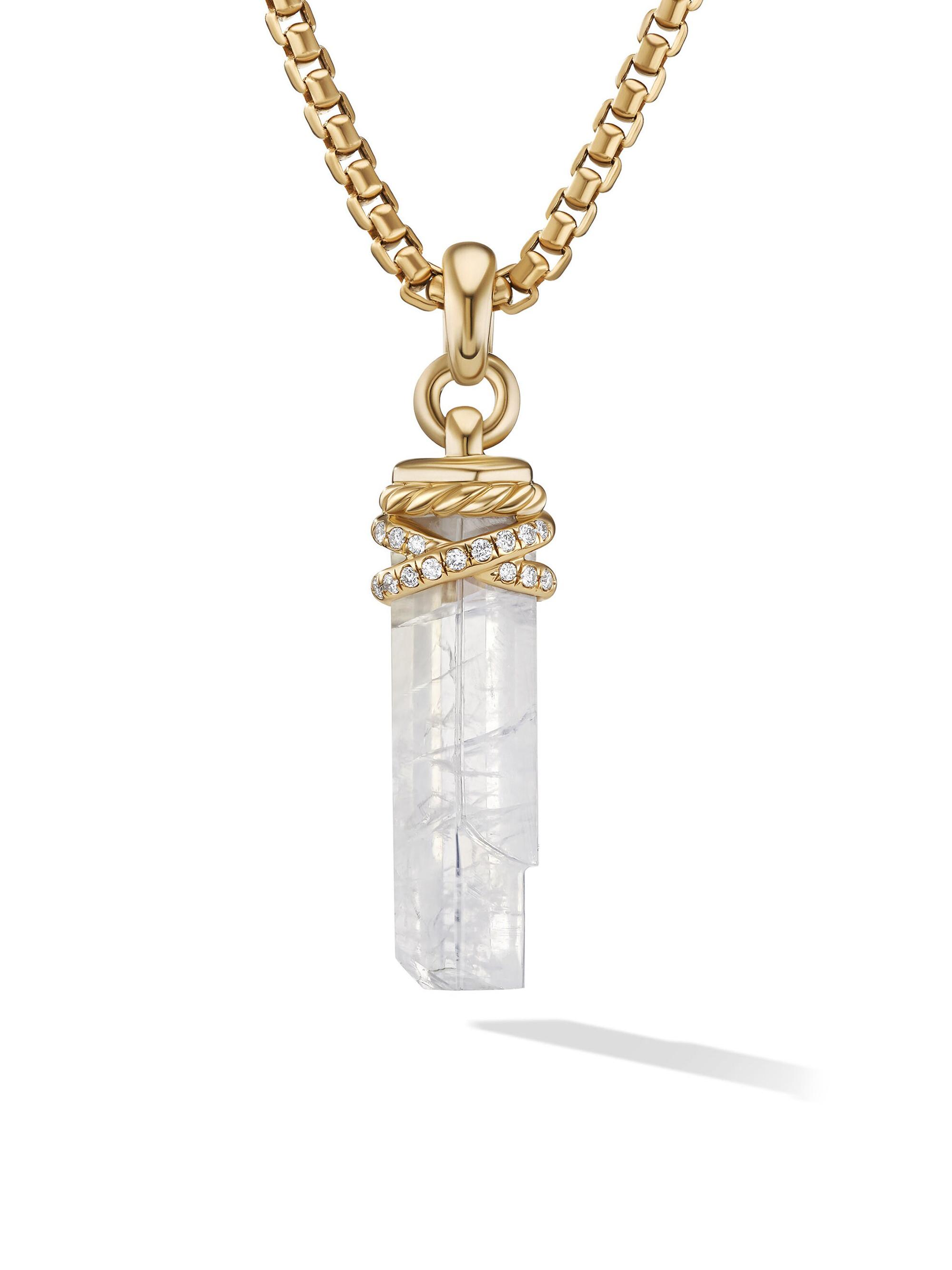 David Yurman Women's Wrapped Crystal Amulet in Rainbow Moonstone Crystal - Rainbow Moonstone