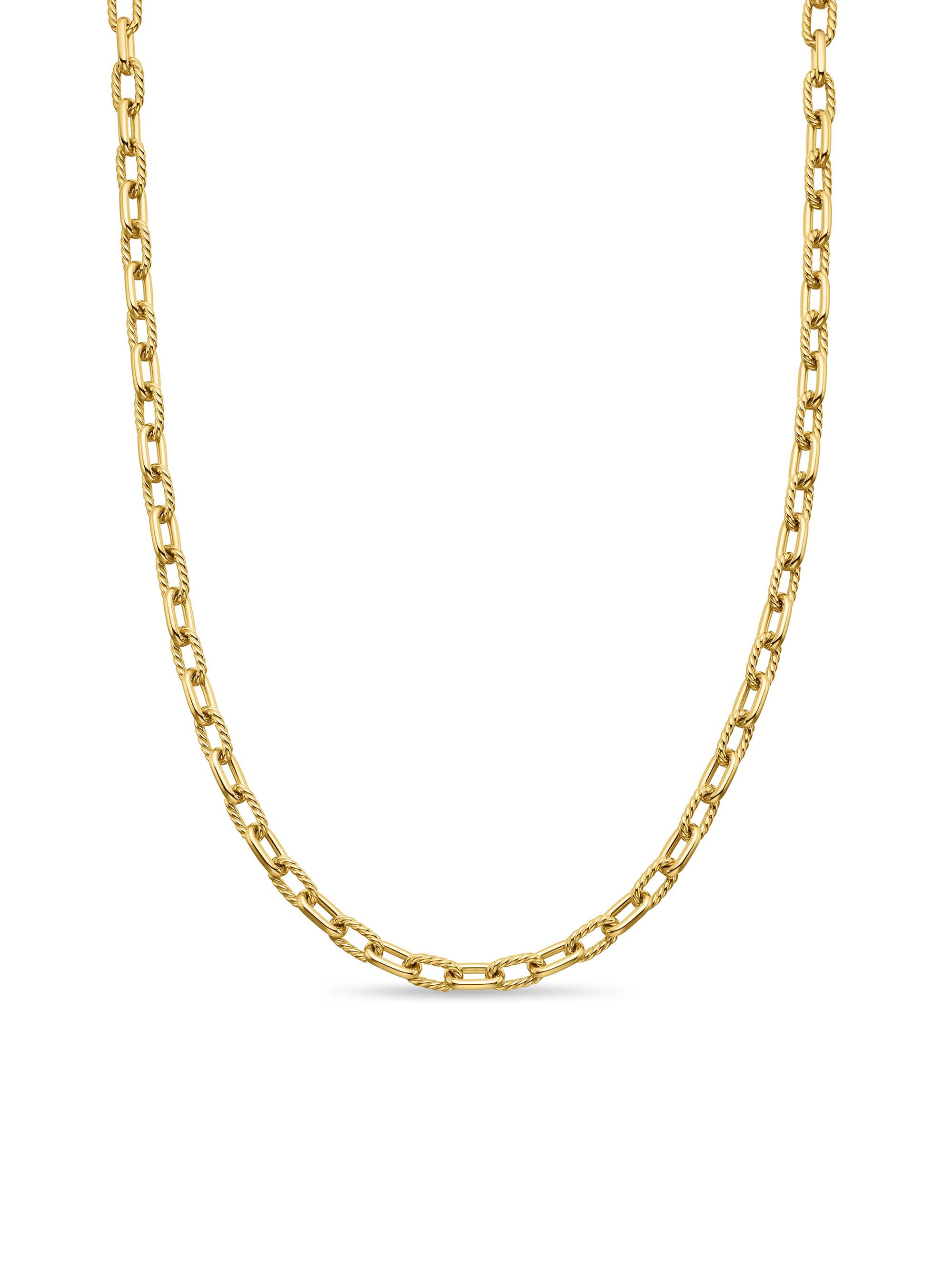 David Yurman Women's Box Chain Necklace in K Rose Gold, 1.7MM - Gold