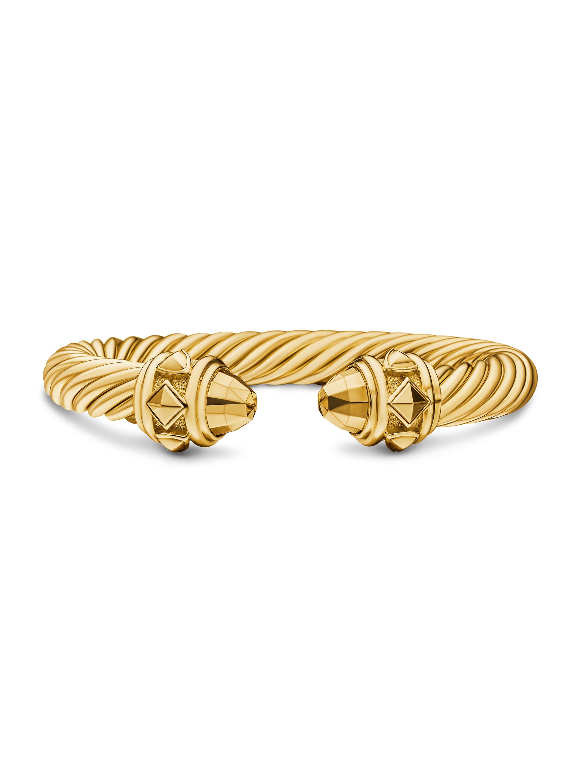 David Yurman Women's Renaissance Cablespira Bracelet in 18K Yellow Gold, 9mm - Gold