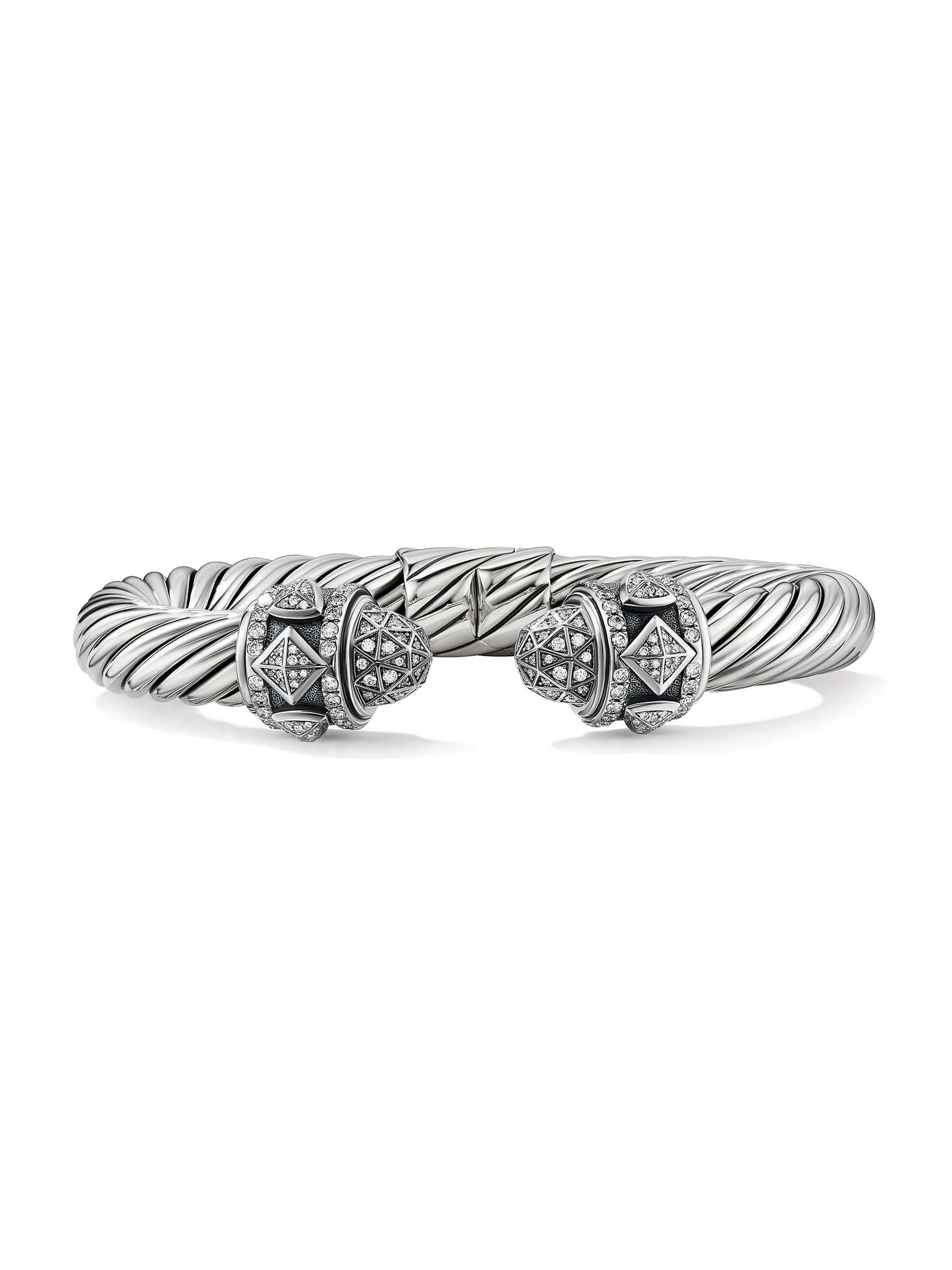David Yurman Women's Renaissance Bracelet In Sterling Silver With Pavé Diamonds - Silver