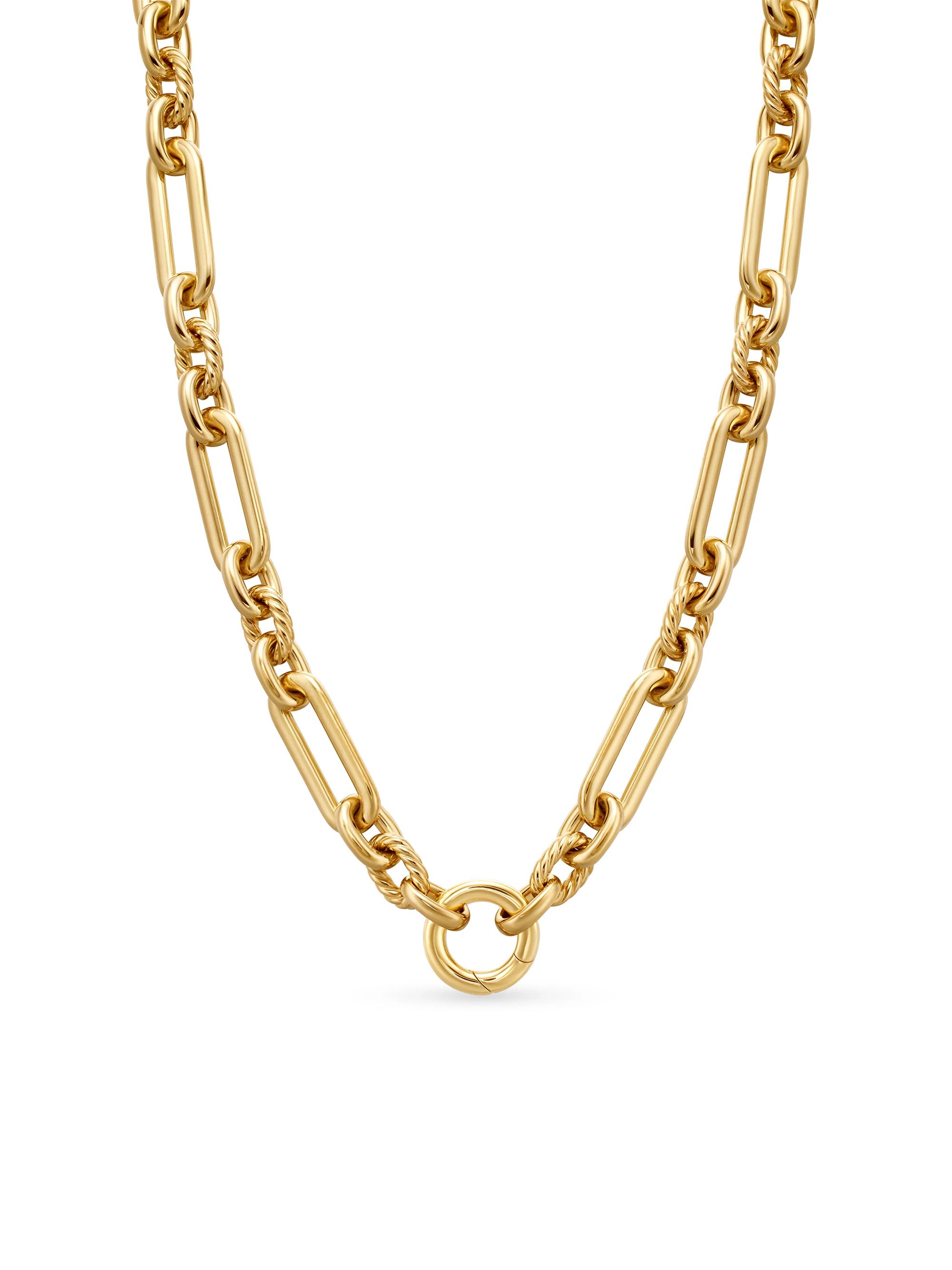 David Yurman Women's Lexington Chain Necklace in K Yellow Gold, 9.8mm - Gold