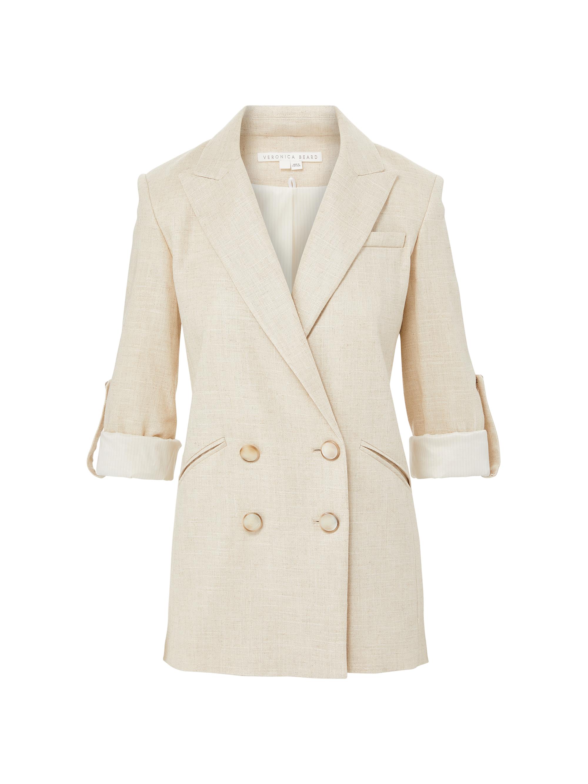 Veronica Beard Women's Parineti Double-Breasted Dickey Jacket - Silver