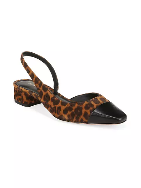 Leopard wrap dress and light brown suede heels, Edit by Lauren