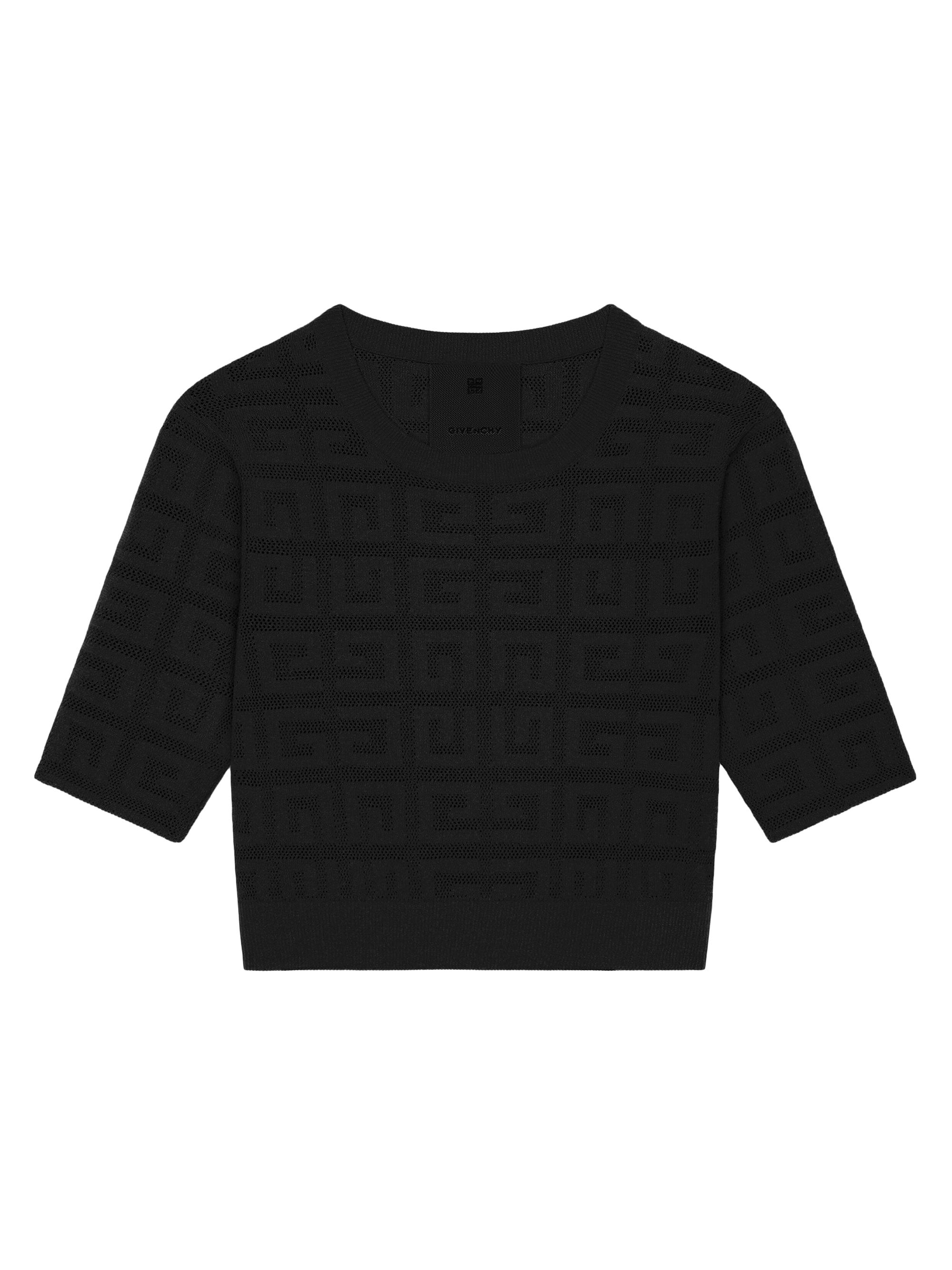 Givenchy Women's Cropped Sweater in 4G Jacquard - Black