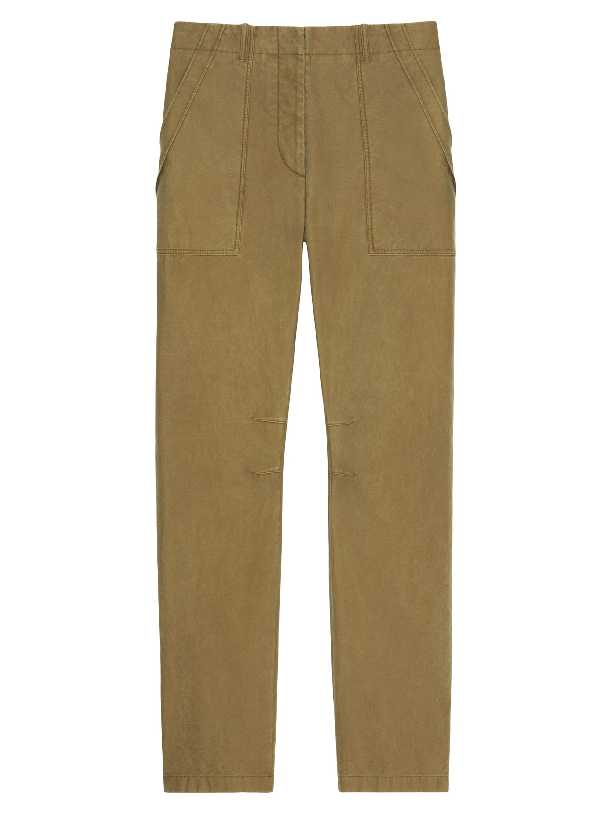 Givenchy Women's Cargo Pants in Cotton - Olive Green
