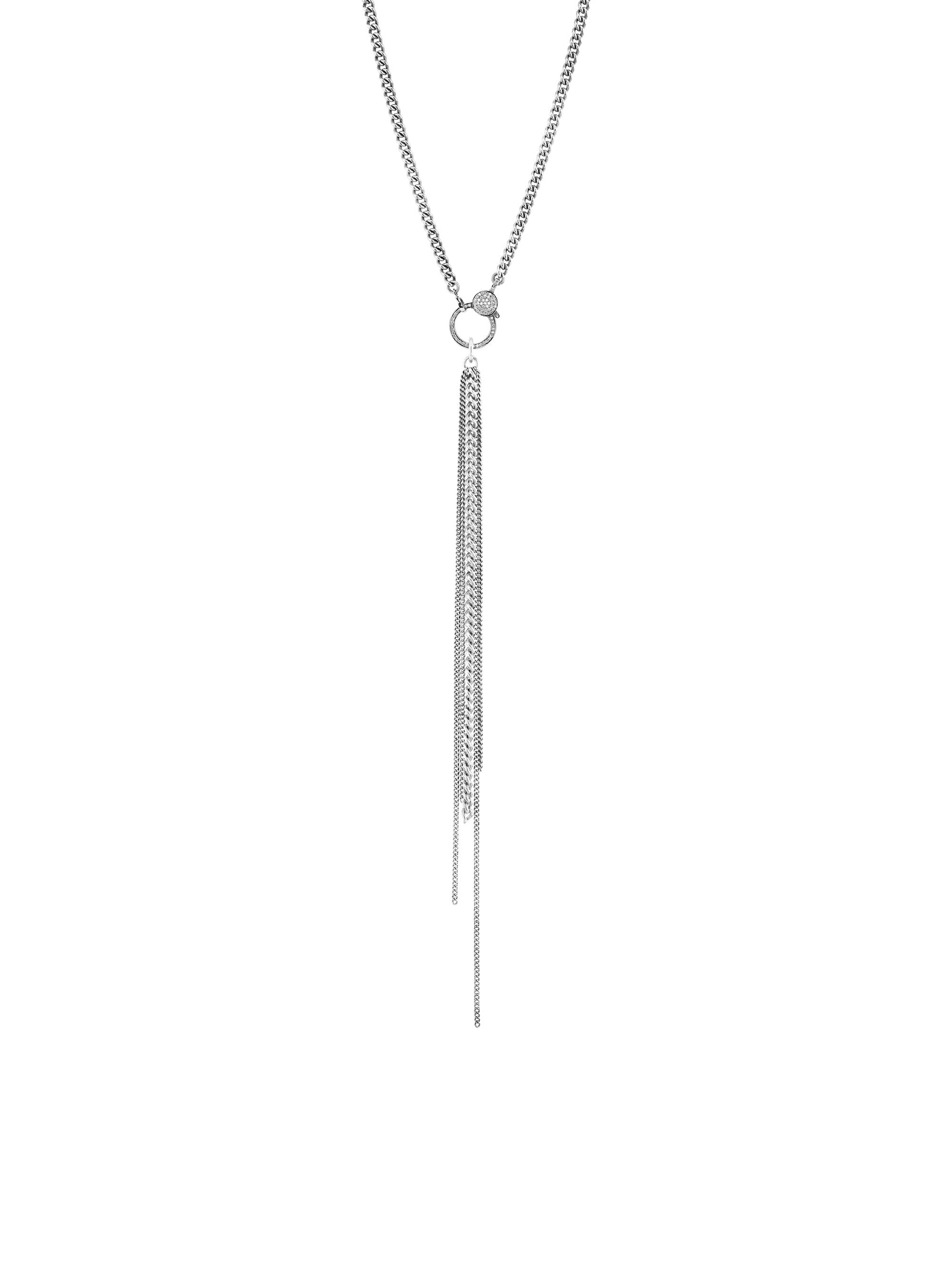 Sheryl Lowe Women's Sterling Silver & 0.74 TCW Diamond Short Fringe Necklace - Sterling Silver