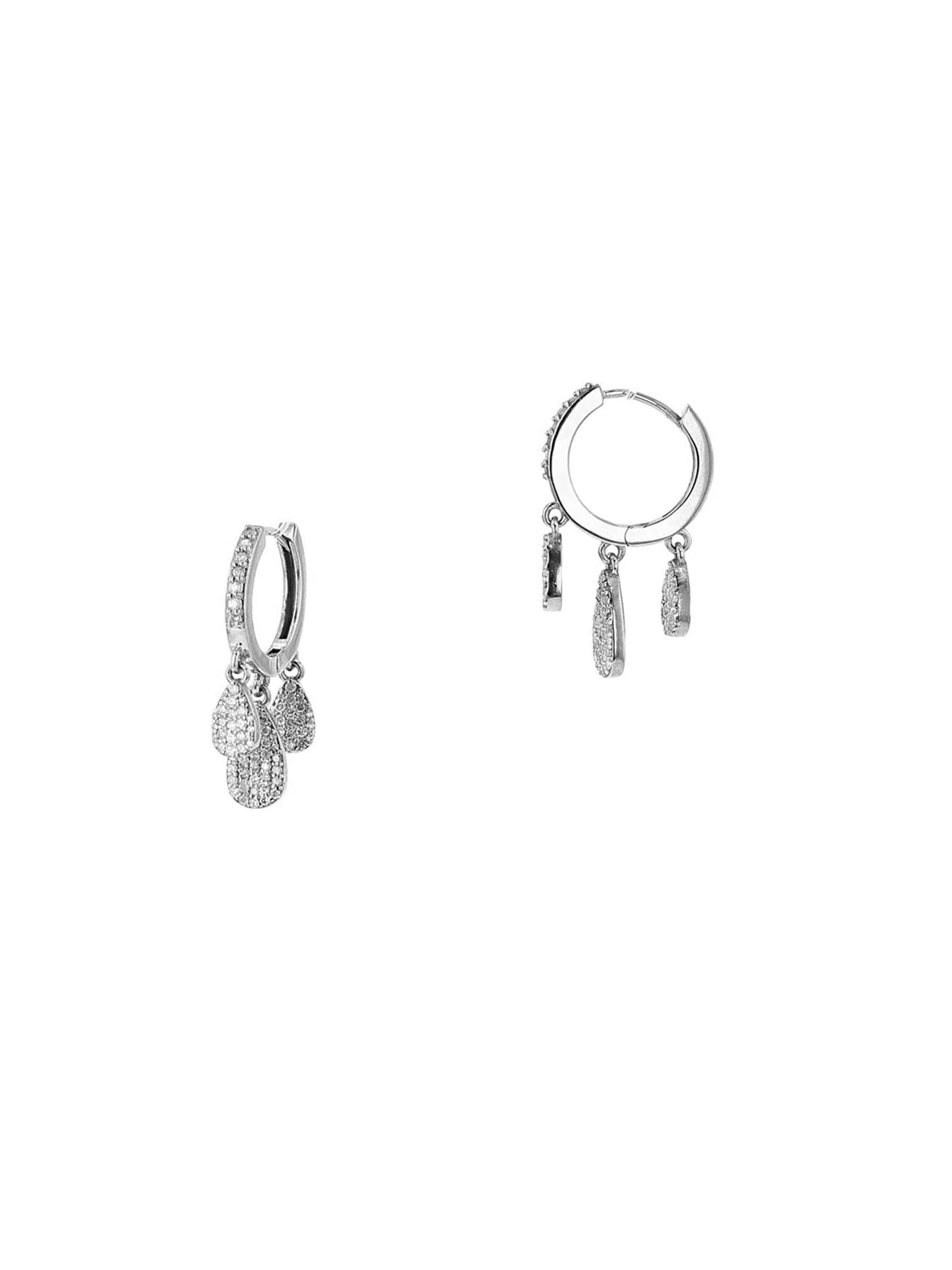 Sheryl Lowe Women's Shaker Sterling Silver & 0.34 TCW Diamond Huggie Hoop Earrings - Sterling Silver