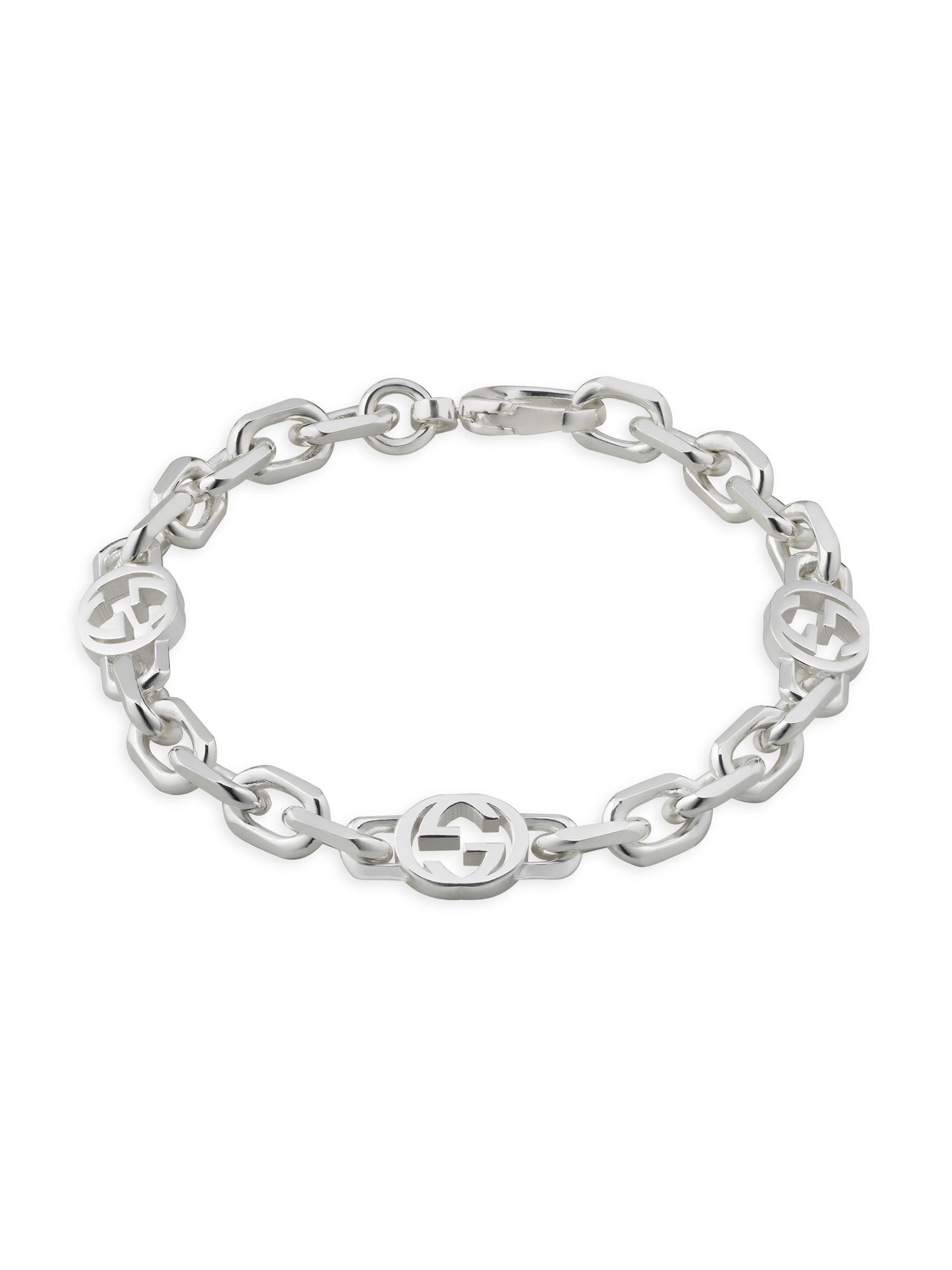 Gucci Women's Interlocking G Sterling Silver Bracelet - Silver