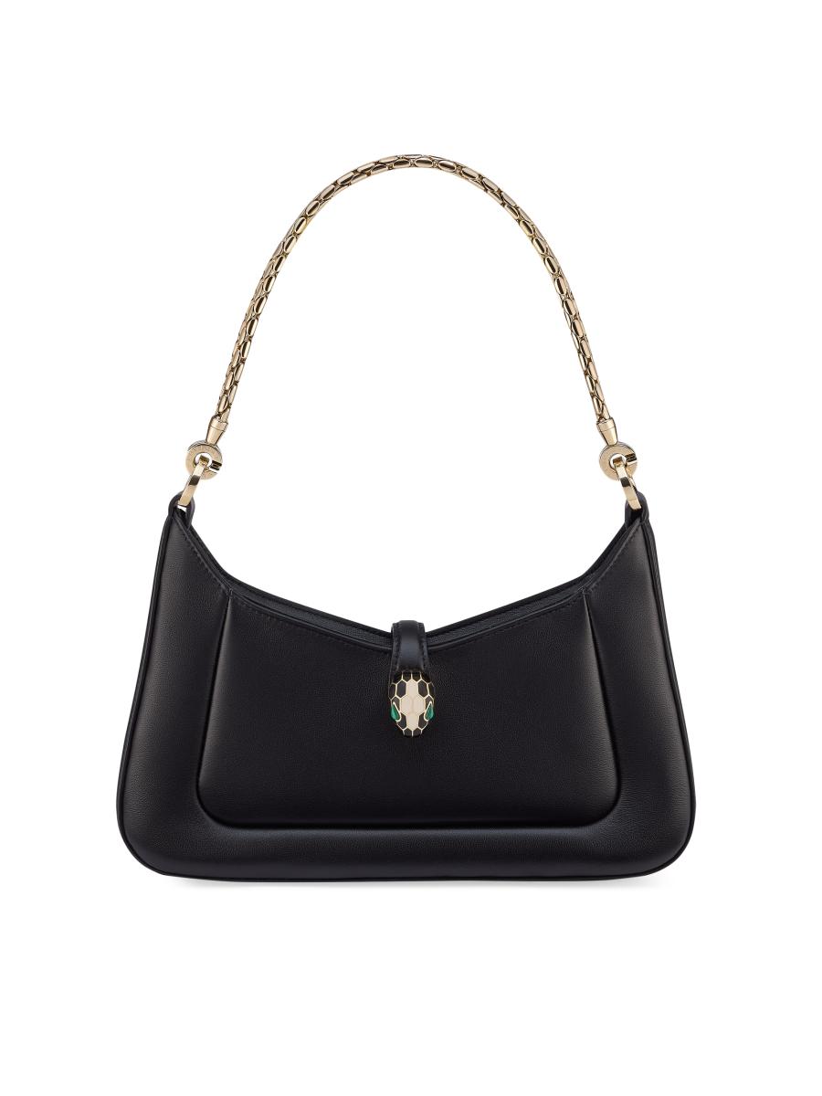 BVLGARI Serpenti Forever Leather Chain-Strap Shoulder Bag