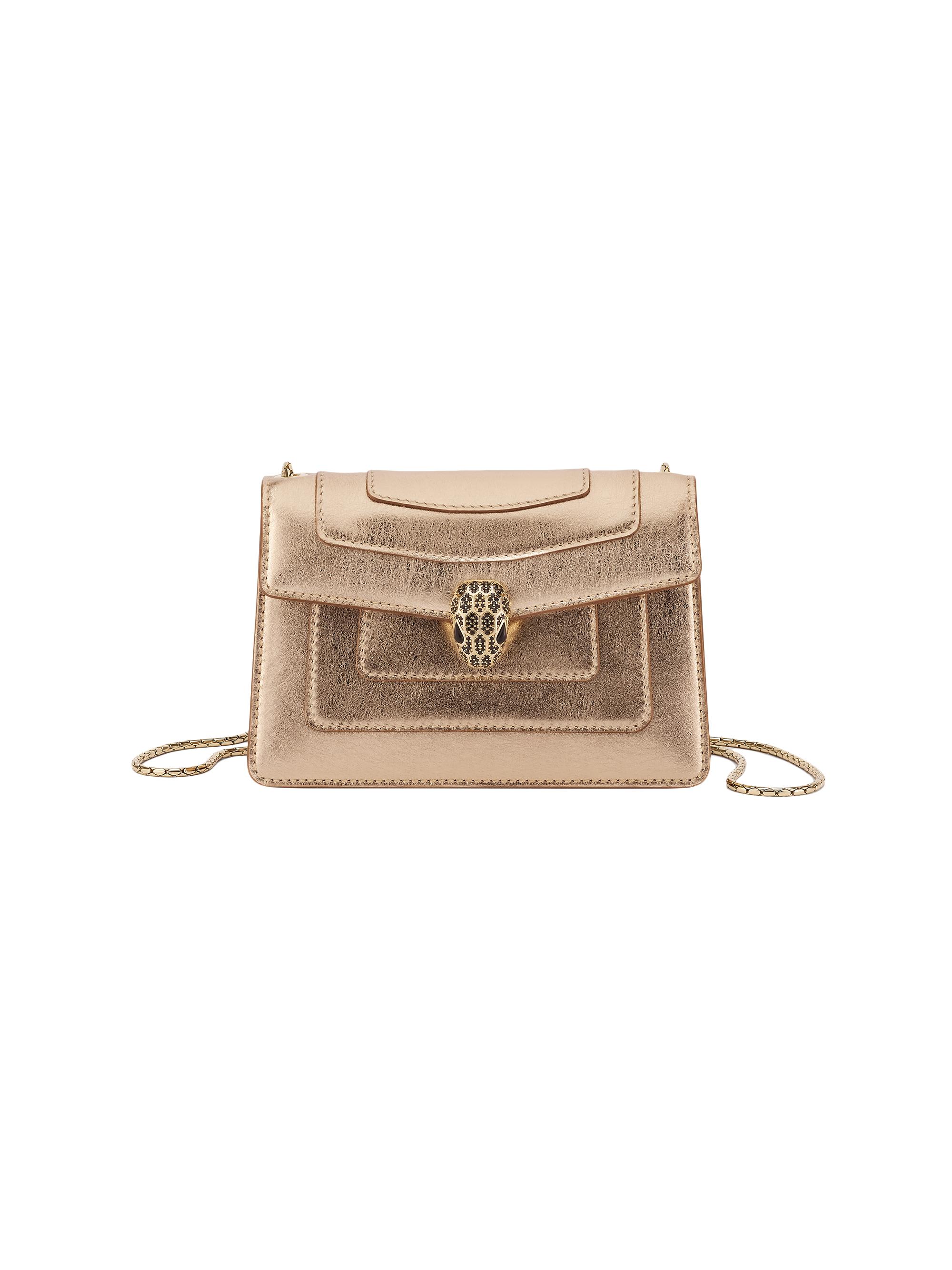 BVLGARI Women's Serpenti Forever Metallic Leather Shoulder Bag - Light Gold