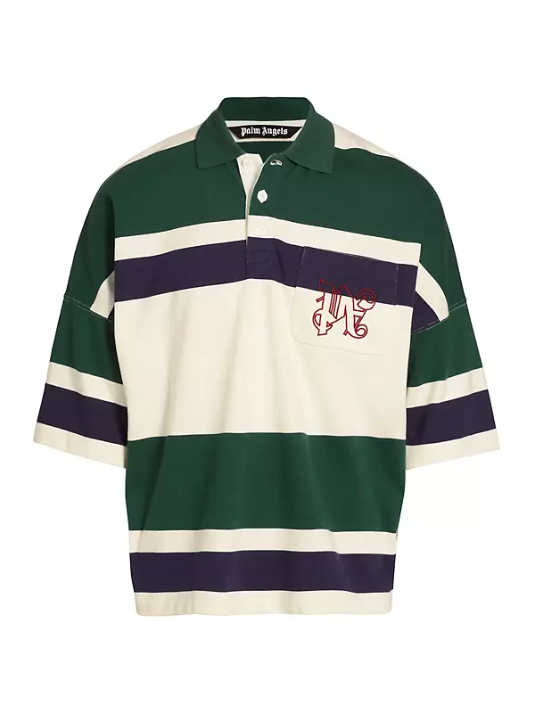 Shop Palm Angels Striped Rugby Polo Shirt | Saks Fifth Avenue