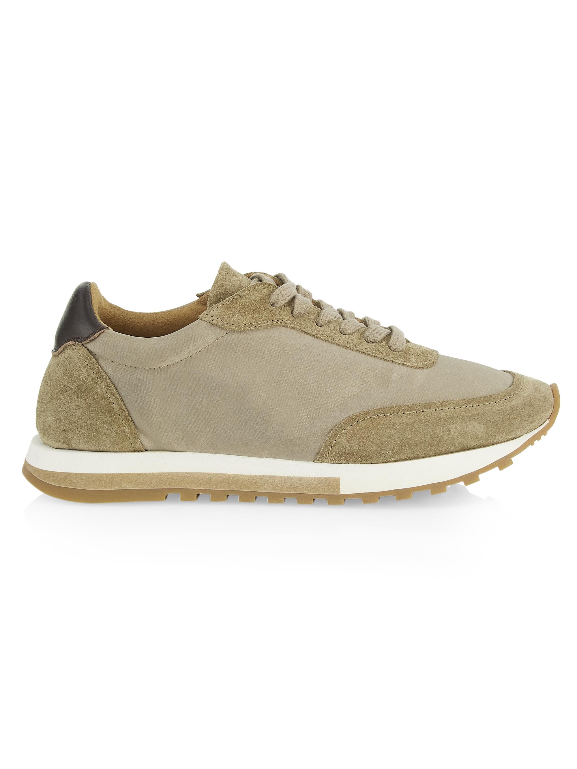 The Row Women's Owen Mixed Media Runners - Gray Beige