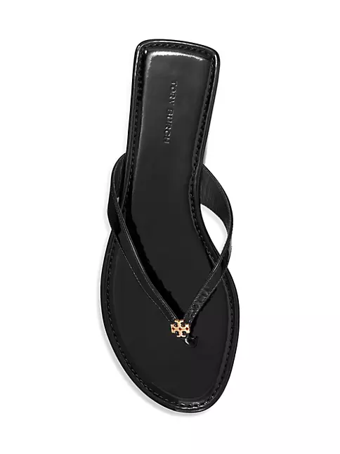 Classic leather thong sandals in brown - Tory Burch