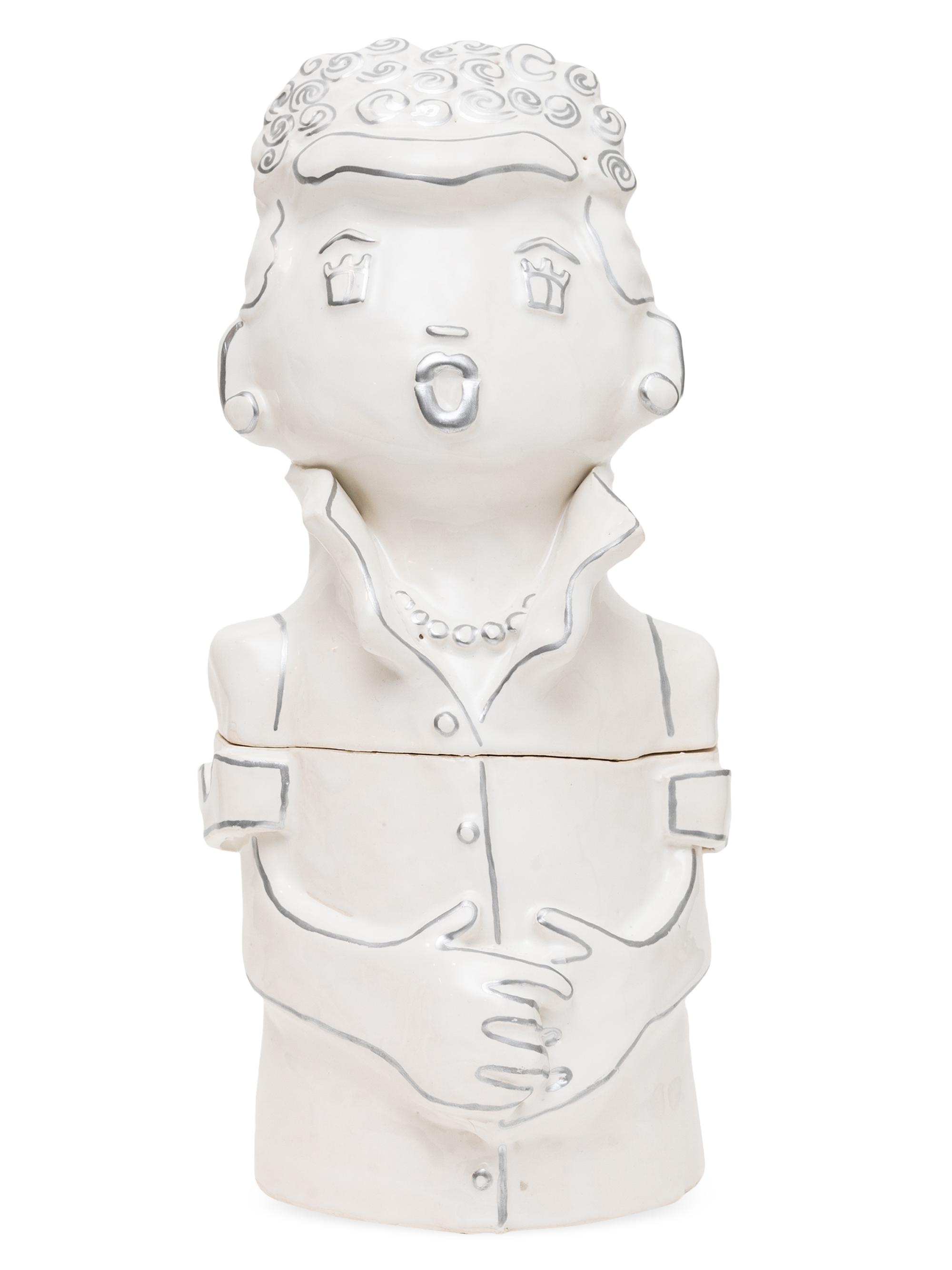 Hazy Mae Lucy Cookie Jar - White
