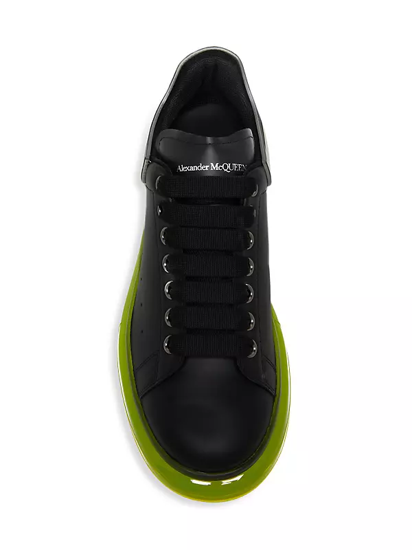 Shop Alexander McQueen Oversized Low-Top Leather Sneakers | Saks 