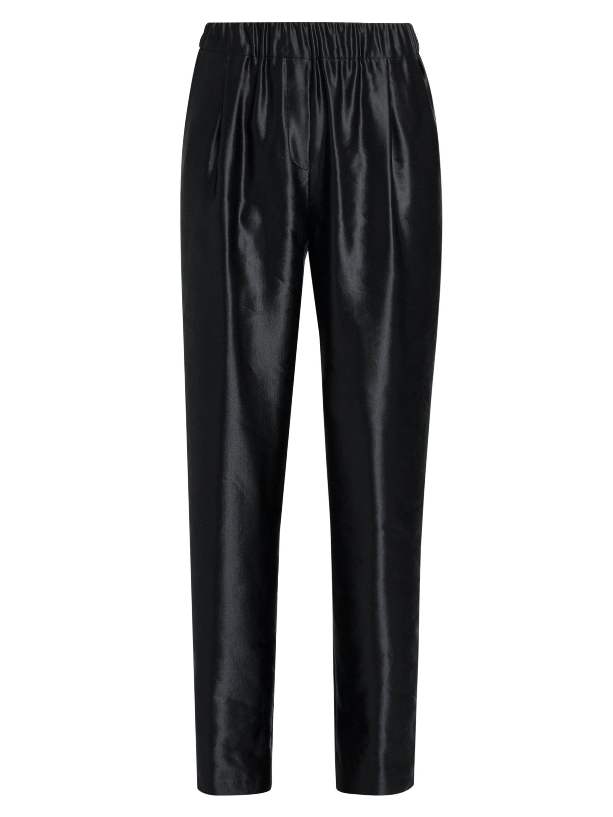 Satin Linen-Silk Pants