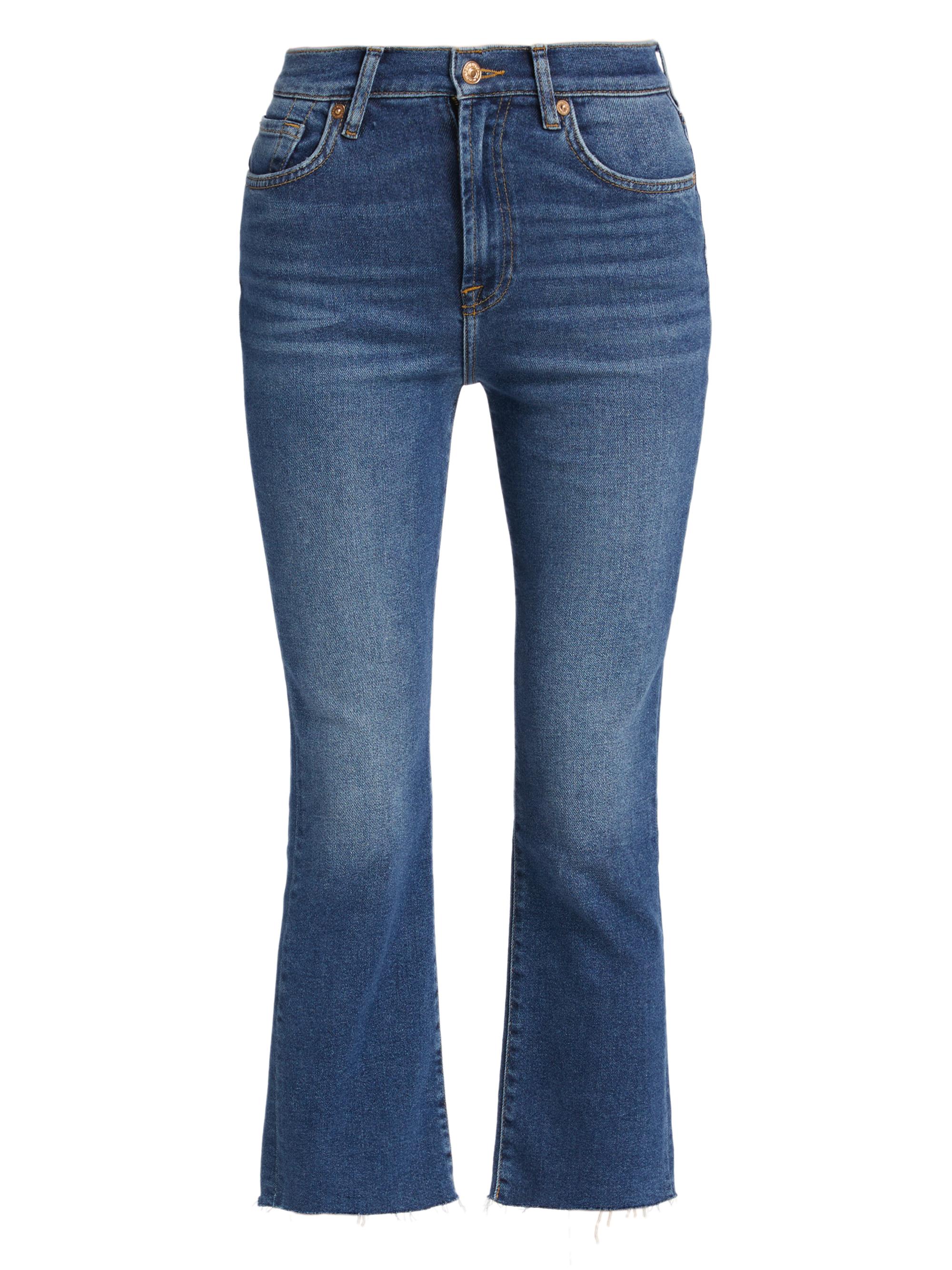 7 For All Mankind Women's High-Waisted Slim Kick Jeans - Blue Print