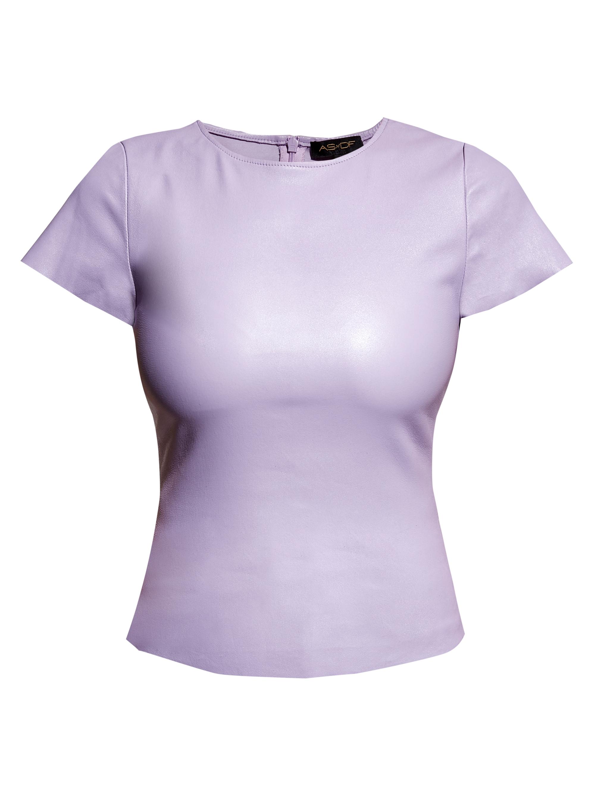 AS by DF Women's Brando Stretch Leather Tee - Pastel Lilac