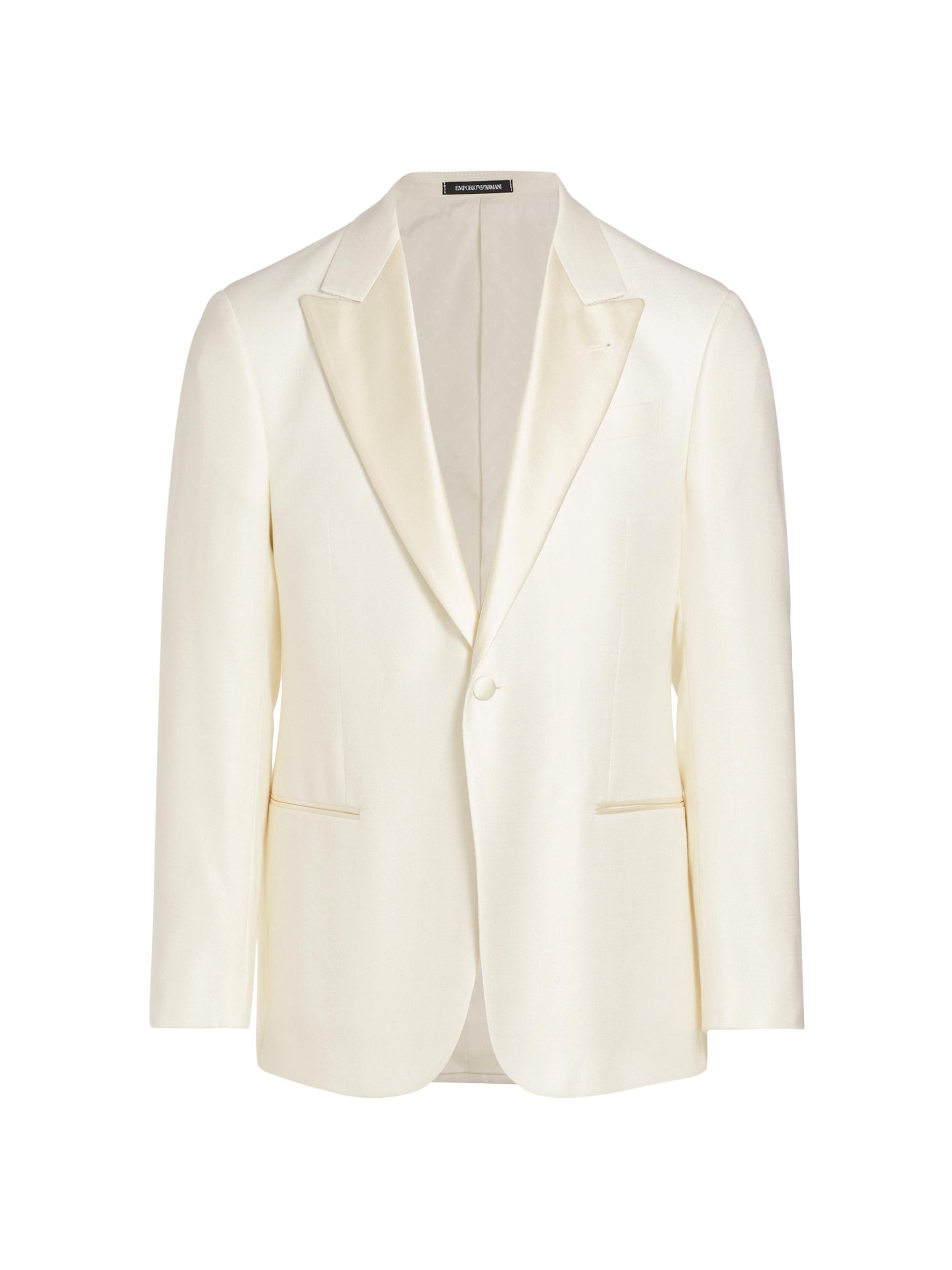 Gucci Kids silk single-breasted blazer - White