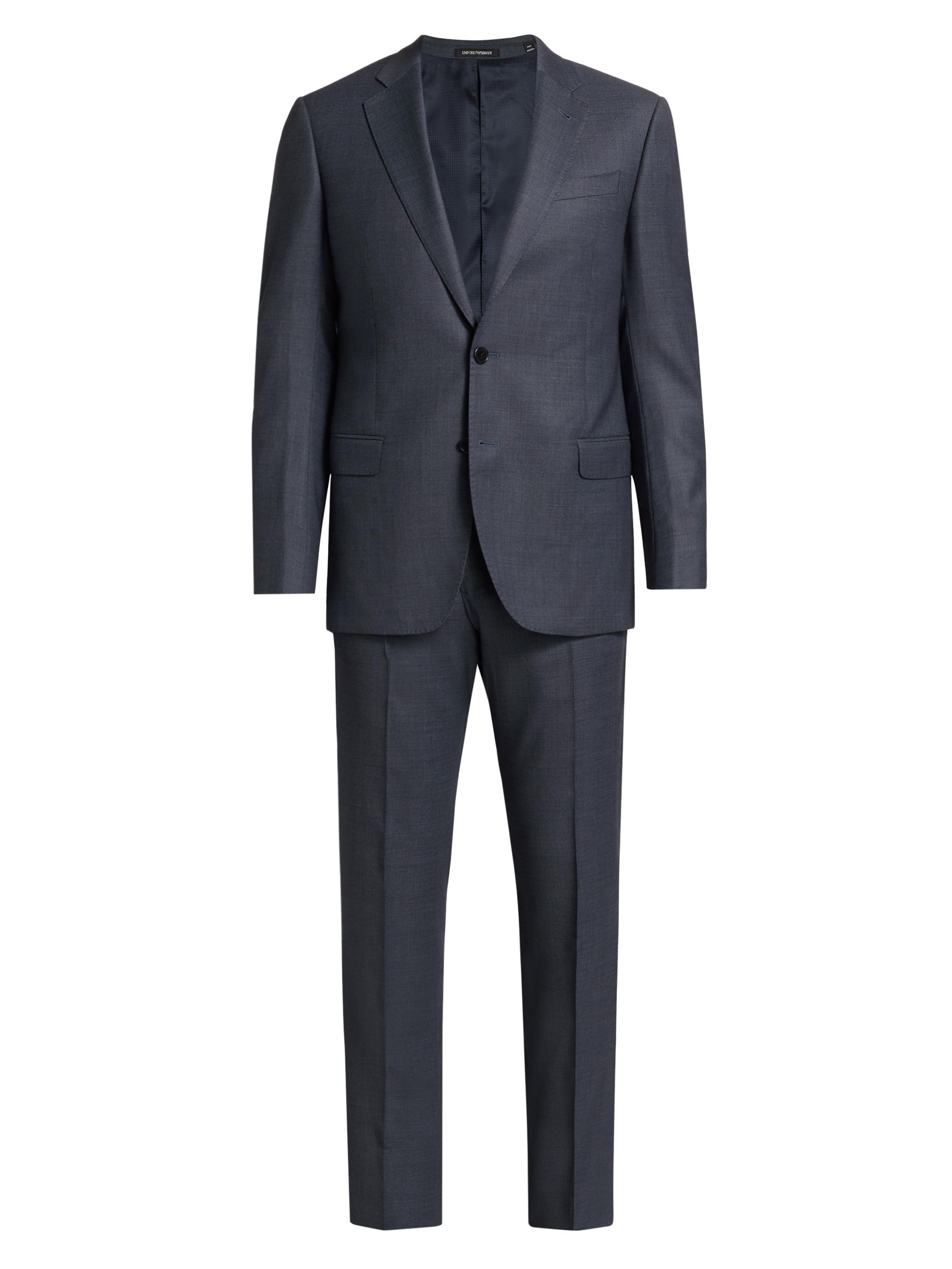 Emporio Armani Men's G-Line Wool Single-Breasted Suit - Blue