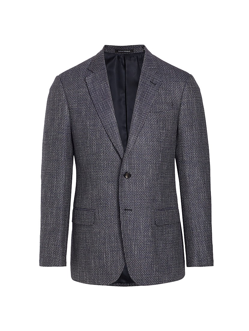 Shop Emporio Armani G-Line Wool-Blend Two-Button Sport Coat Shop Emporio Armani G-Line Wool-Blend Two-Button Sport Coat