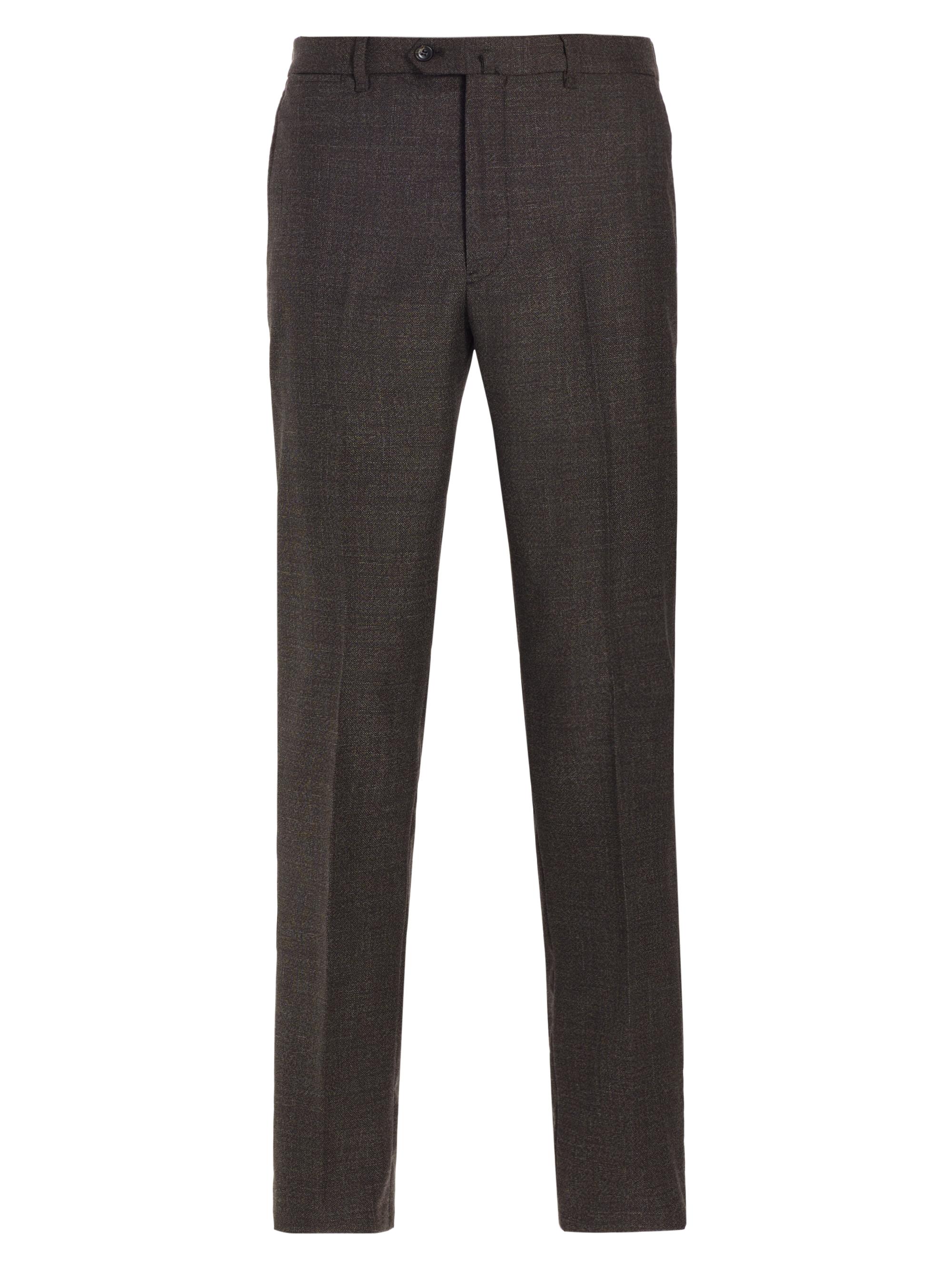 Emporio Armani Men's Wool Slim Trousers - Grey Tan