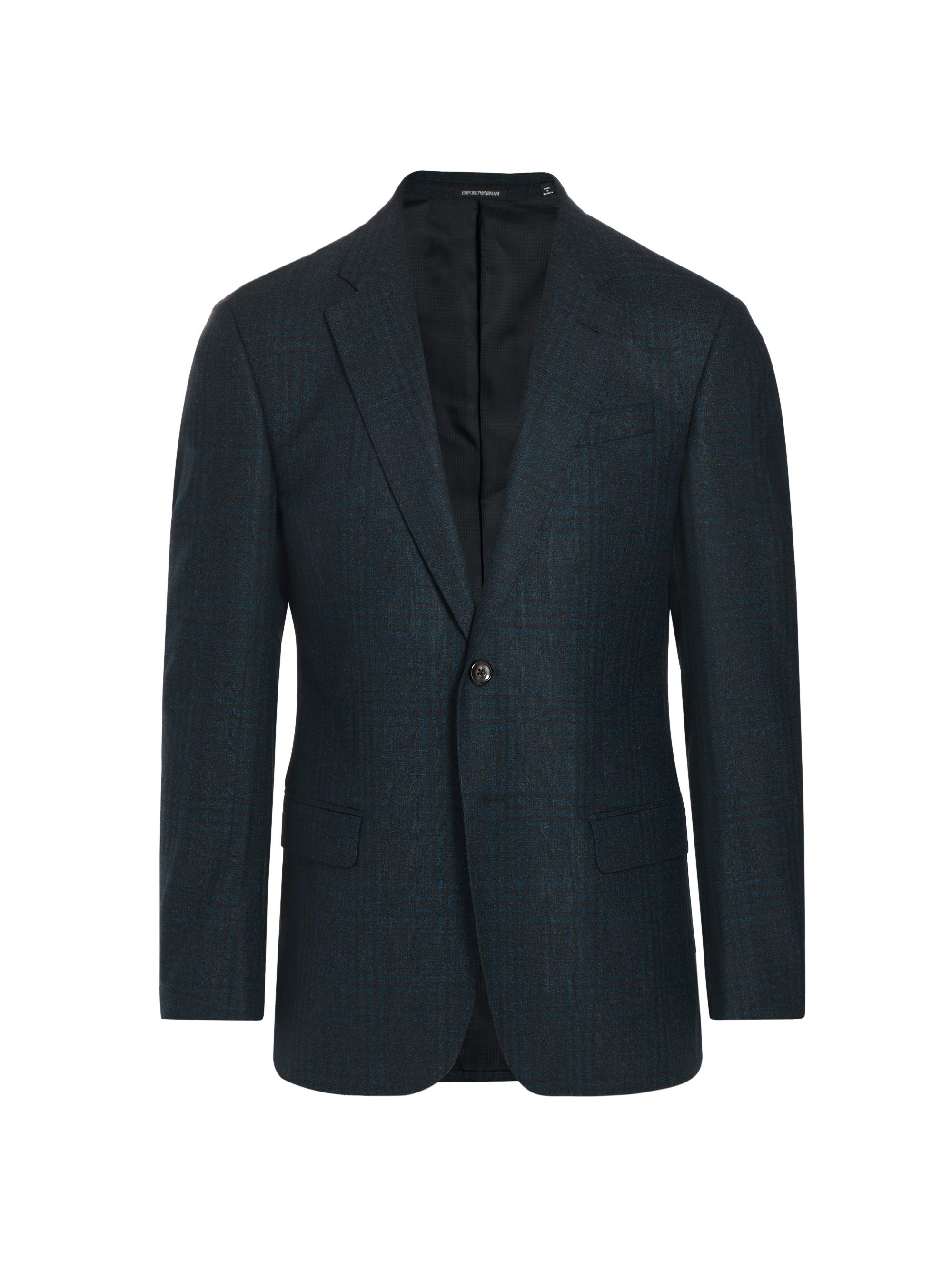 Emporio Armani Men's G-Line Plaid Wool Two-Button Sport Coat - Green