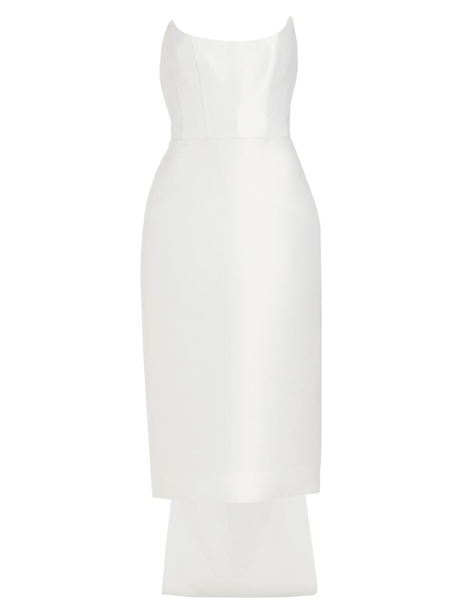Amsale Women's Bow-Back Mikado Satin Bridal Dress - Ivory - Size 4