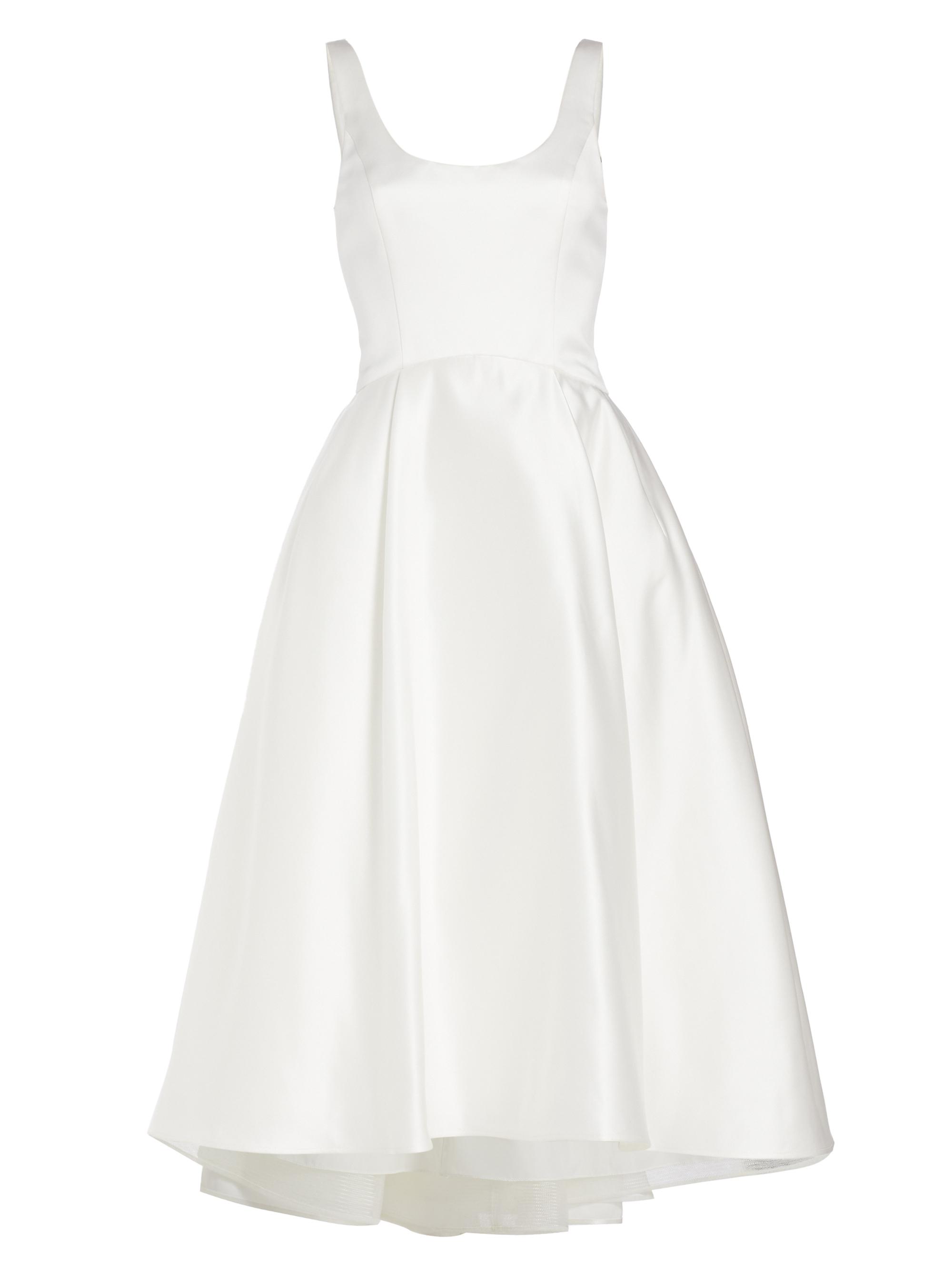 Amsale Women's Duchesse Satin High-Low Bridal Dress - Silk White