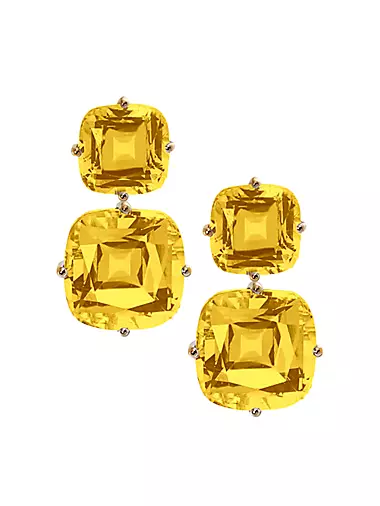 Gossip 18K Yellow Gold & Citrine Drop Earrings