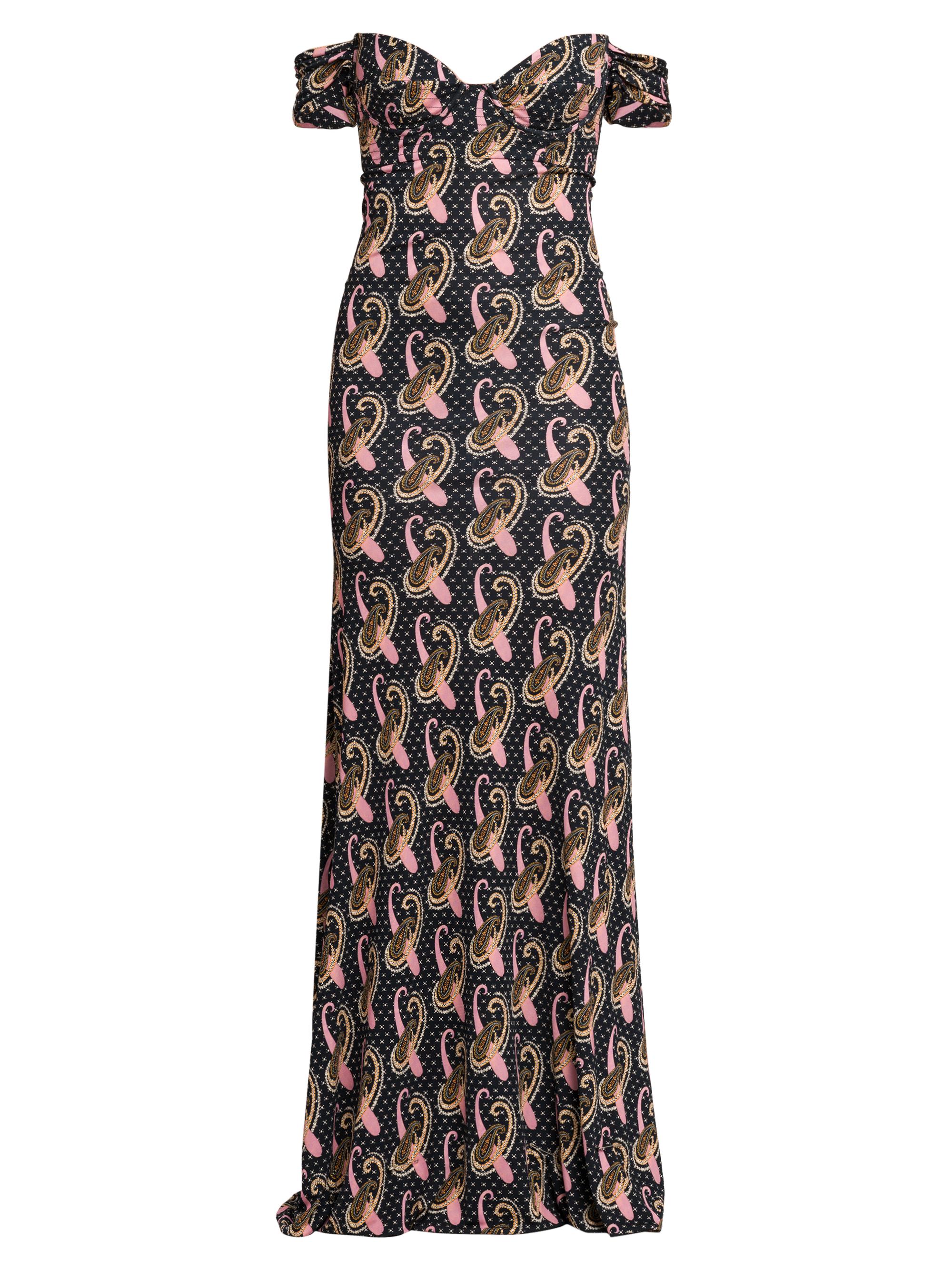 Etro Women's Printed Off-the-Shoulder Gown - Black