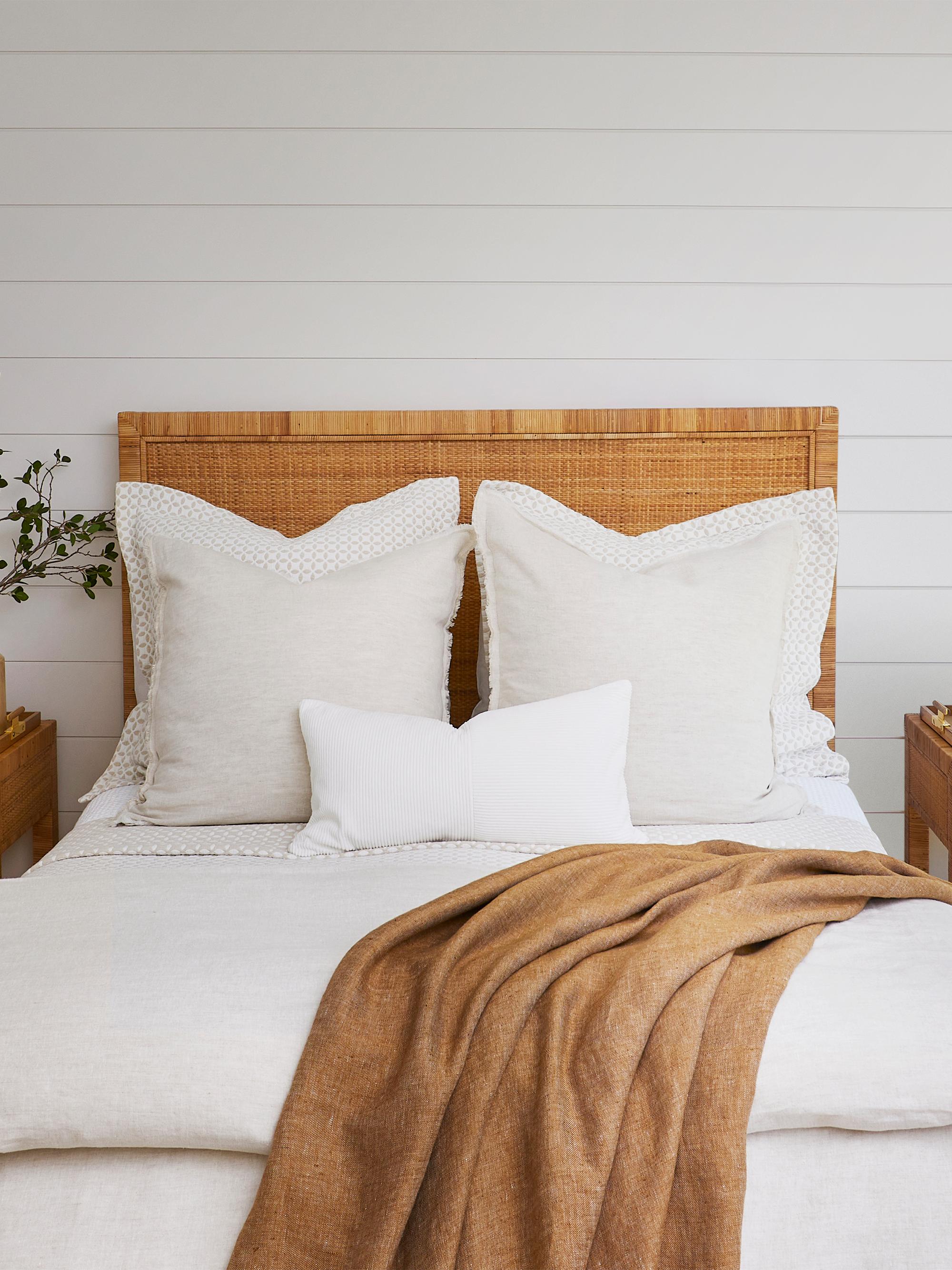 Lands Downunder Leaf Cotton Euro Sham - Putty