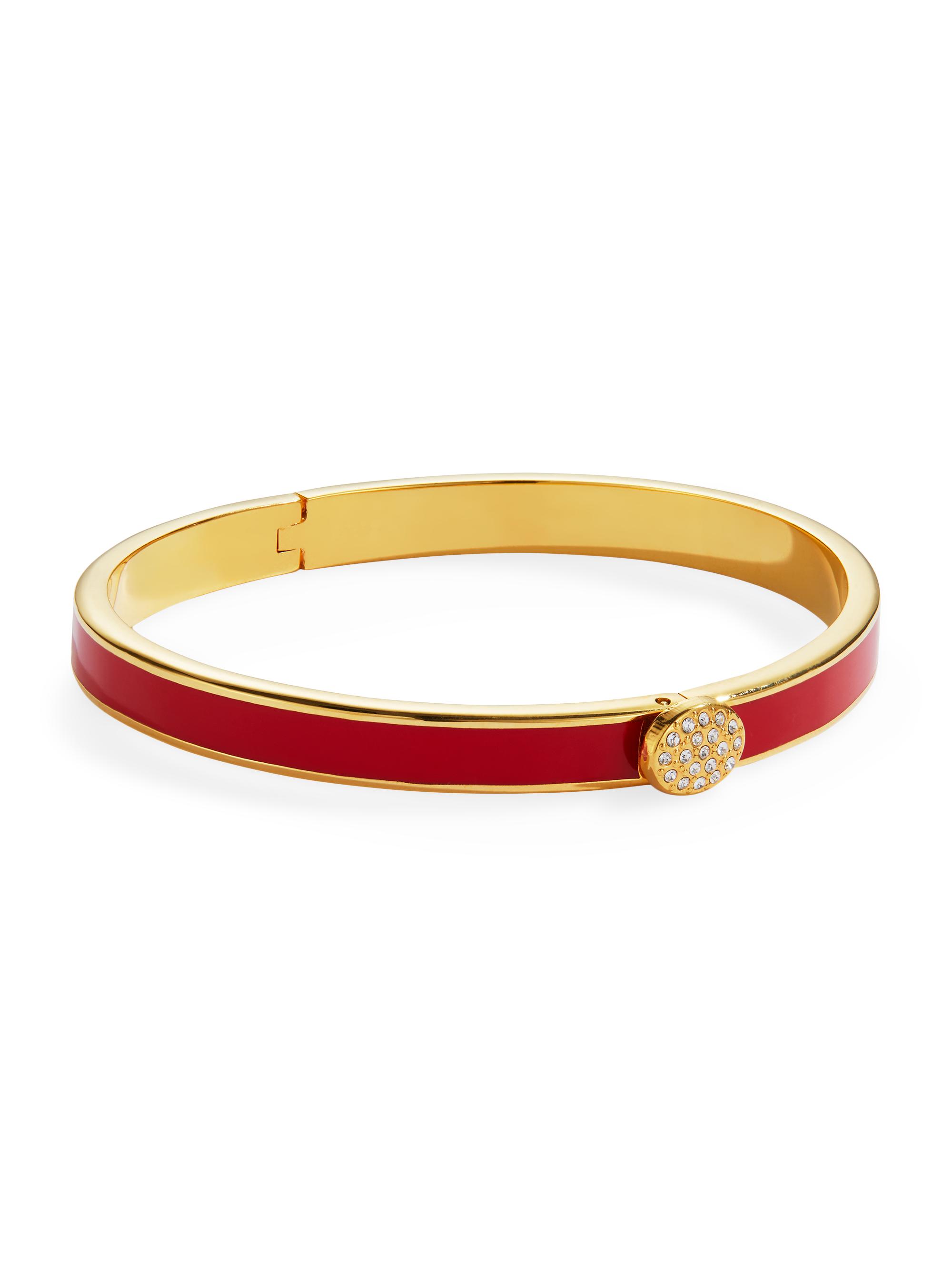 Halcyon Days Women's Pave Hinged Bangle - Red