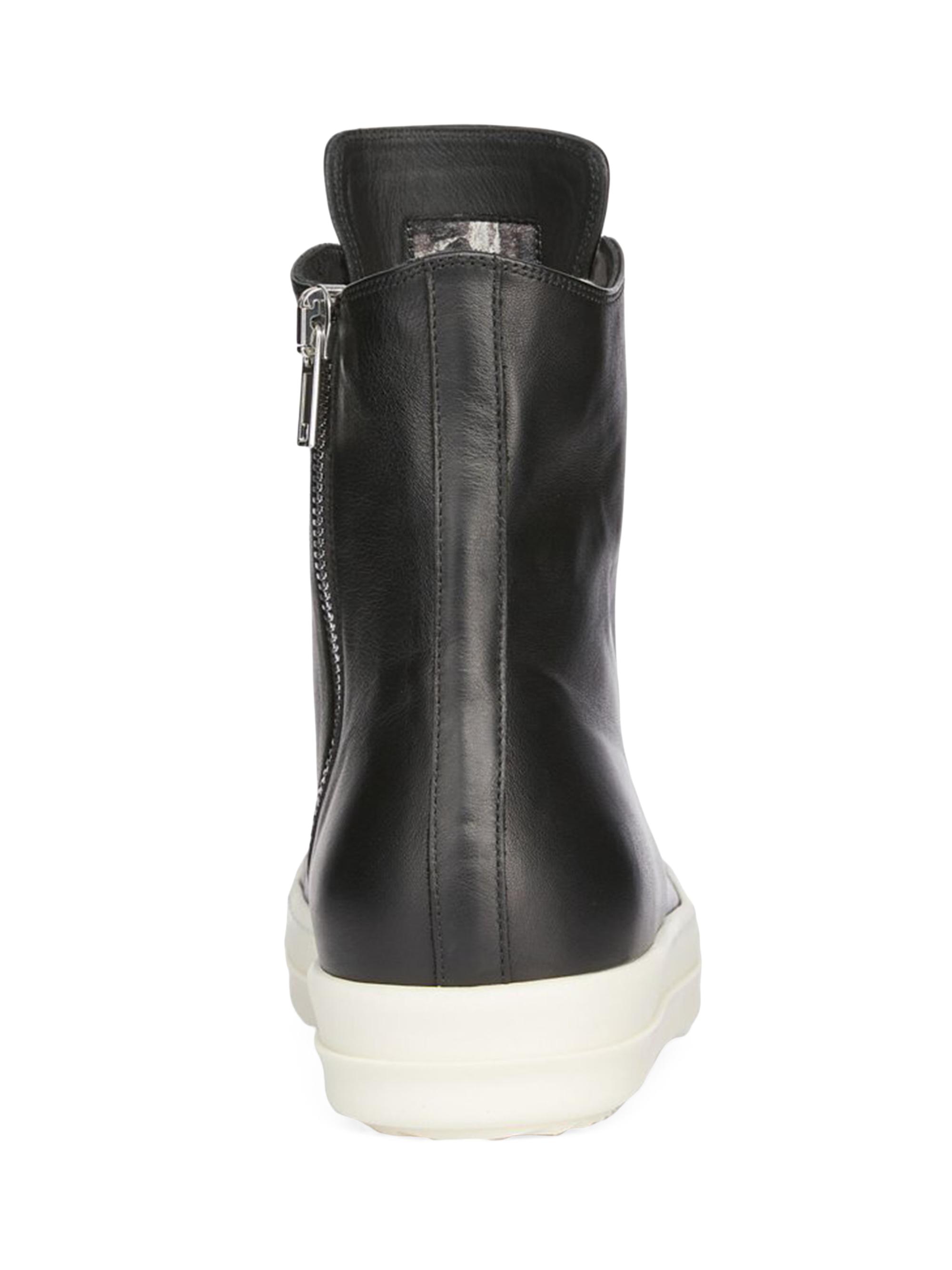 【rik】LLEGWOODTOP1200 Rick Owens Leather High-Top Sneakers | Saks Fifth Avenue
