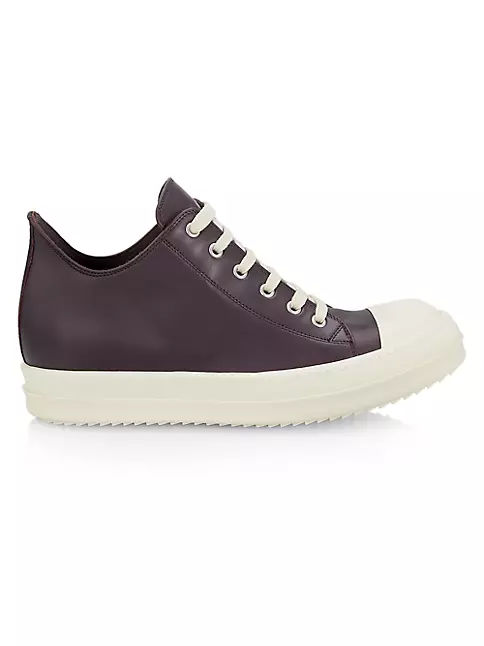 Shop Rick Owens Leather Low-Top Sneakers | Saks Fifth Avenue